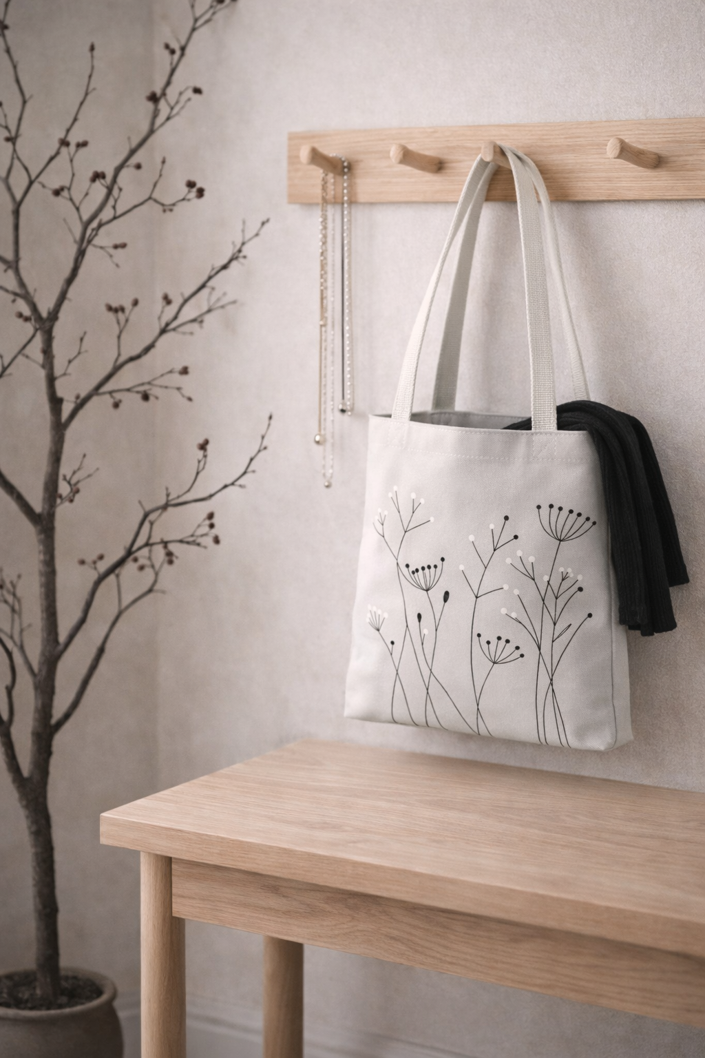 Botanical Tote Bag – Stone & Stem
