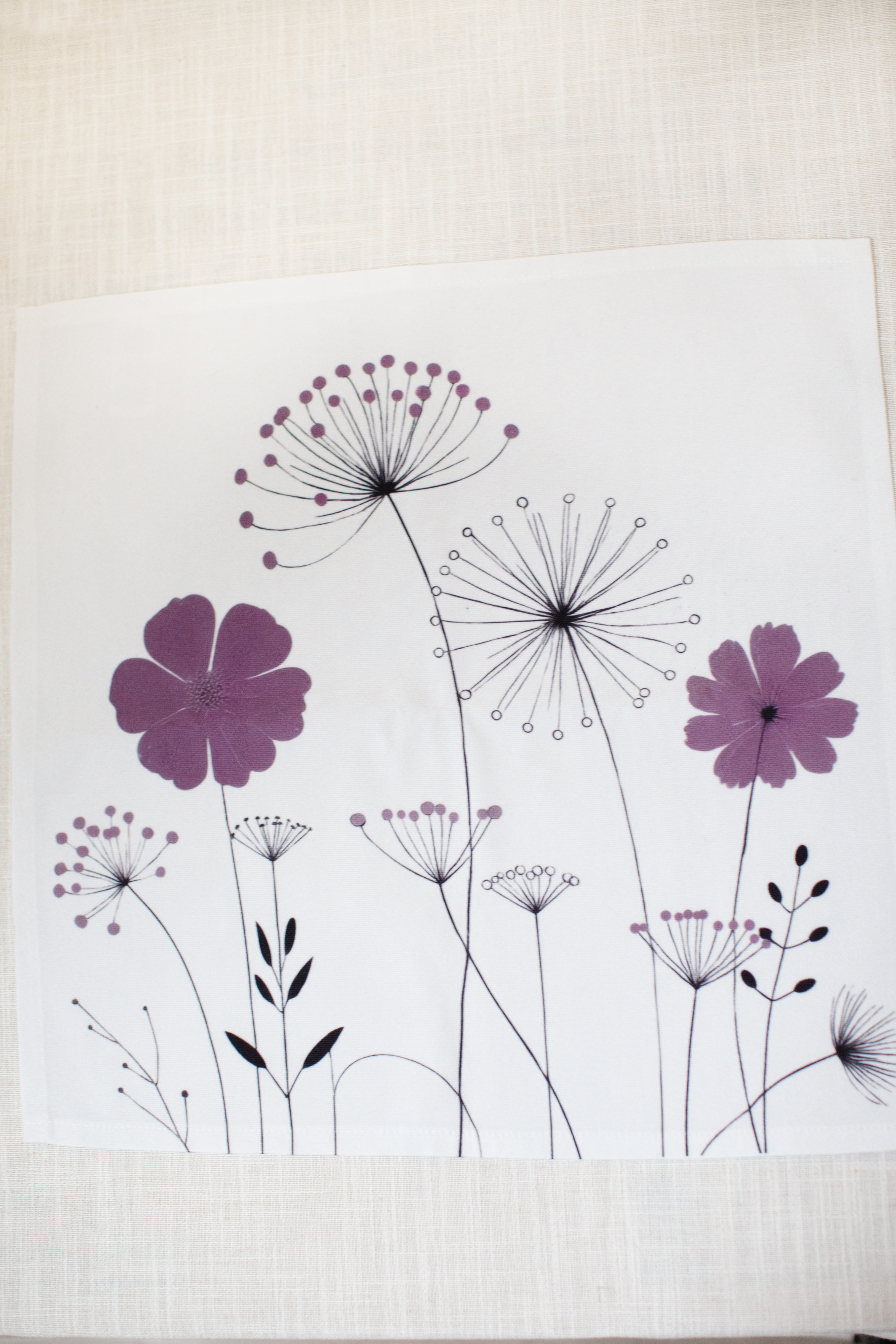Amethyst Wildflower Napkins 4-set