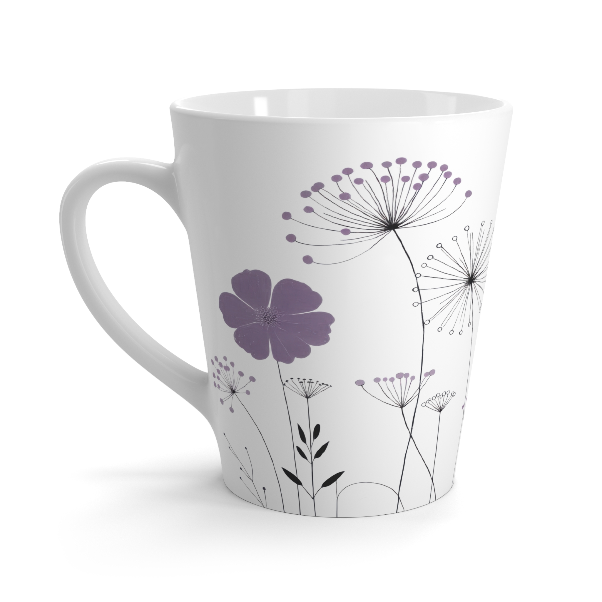Amethyst Wildflower Latte Mug