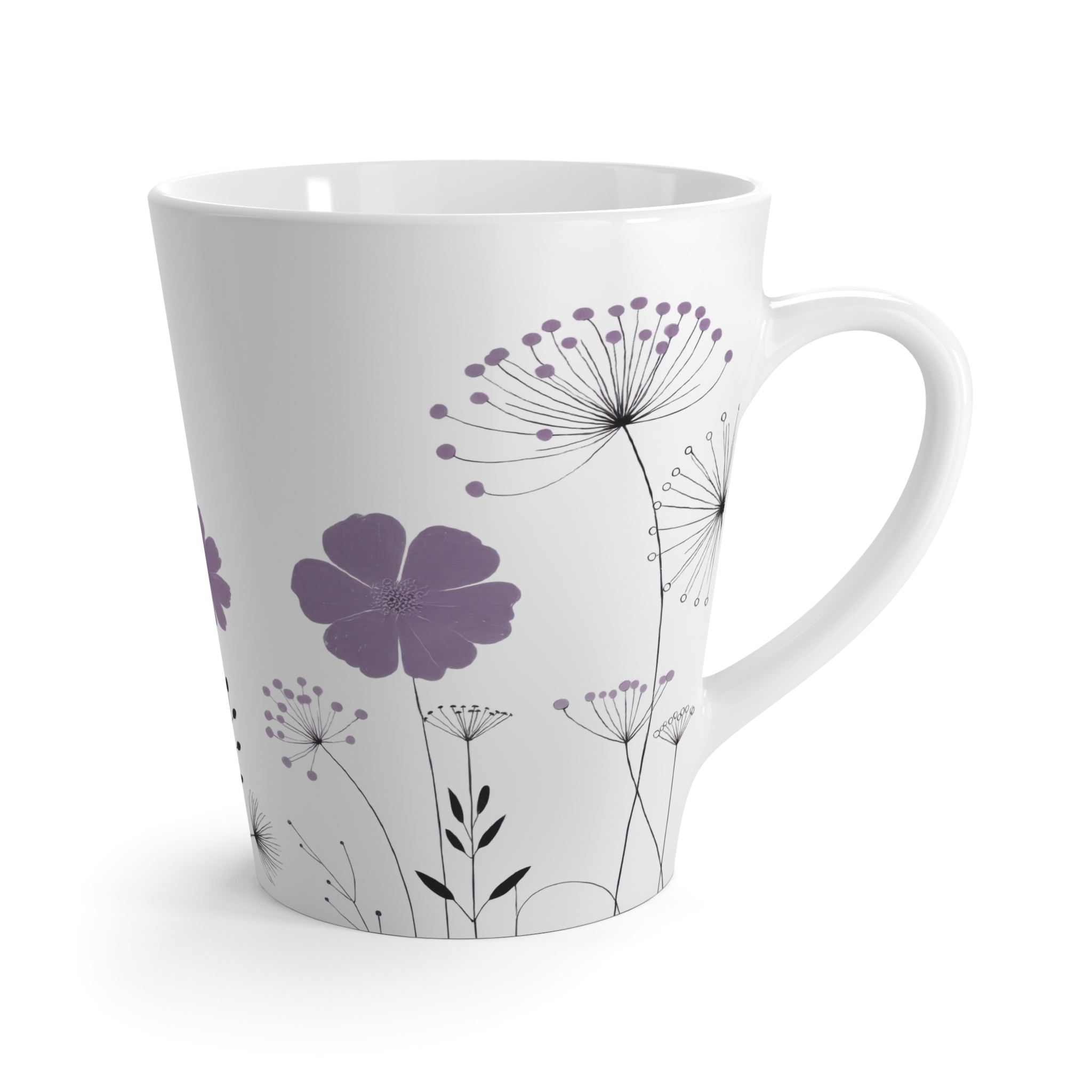 Amethyst Wildflower Latte Mug