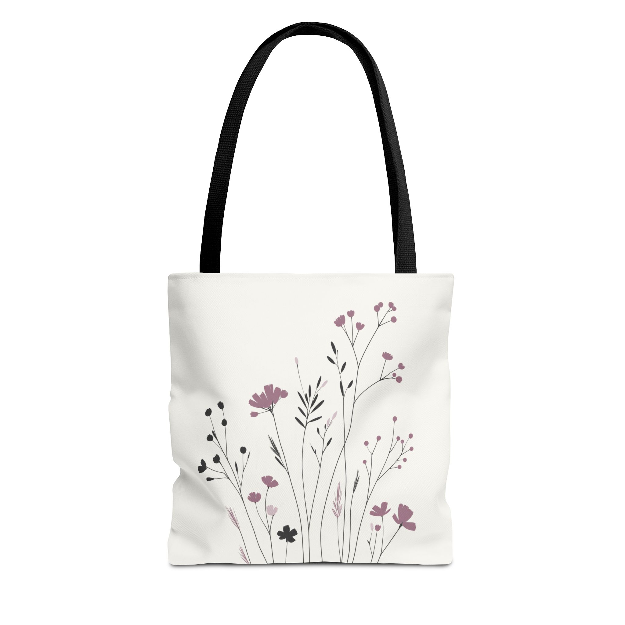 Amethyst Wildflower Tote Bag – Botanical Floral Tote