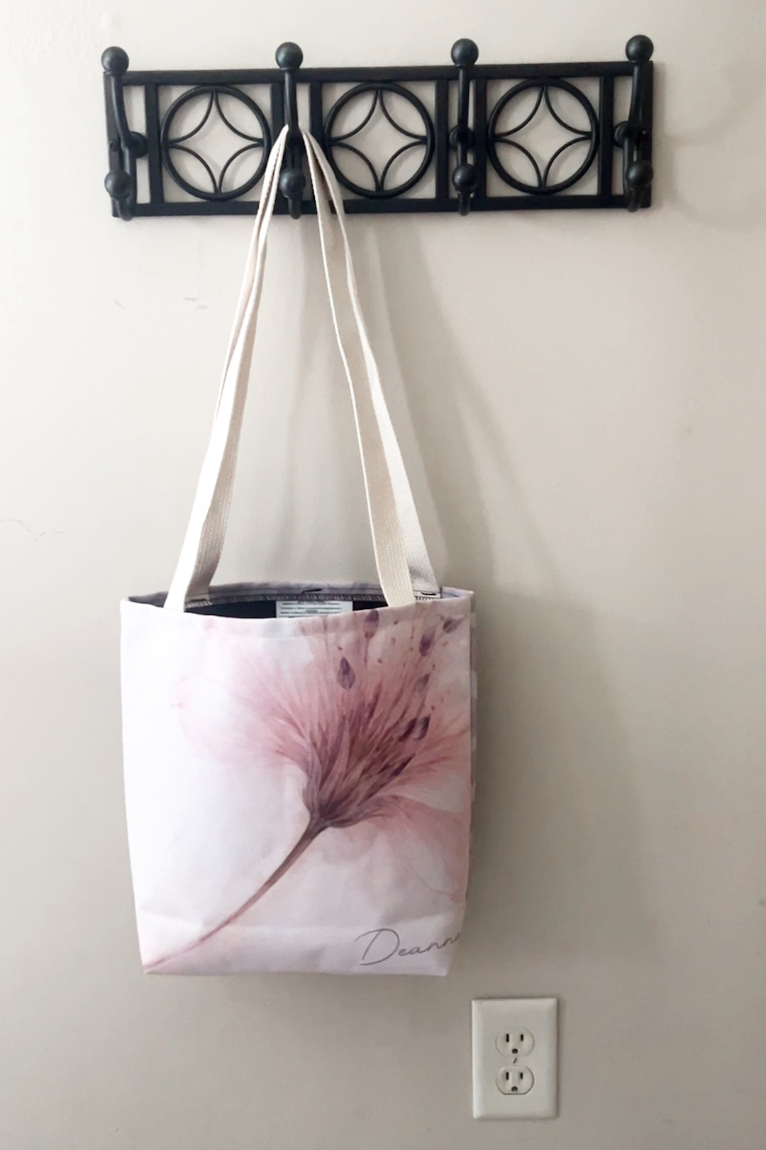 Personalized Floral Tote Bag – Blush Botanical