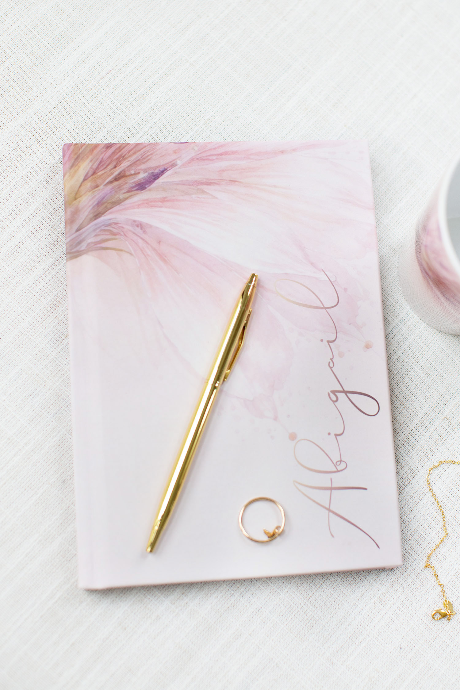 Personalized Floral Journal – Blush Botanical