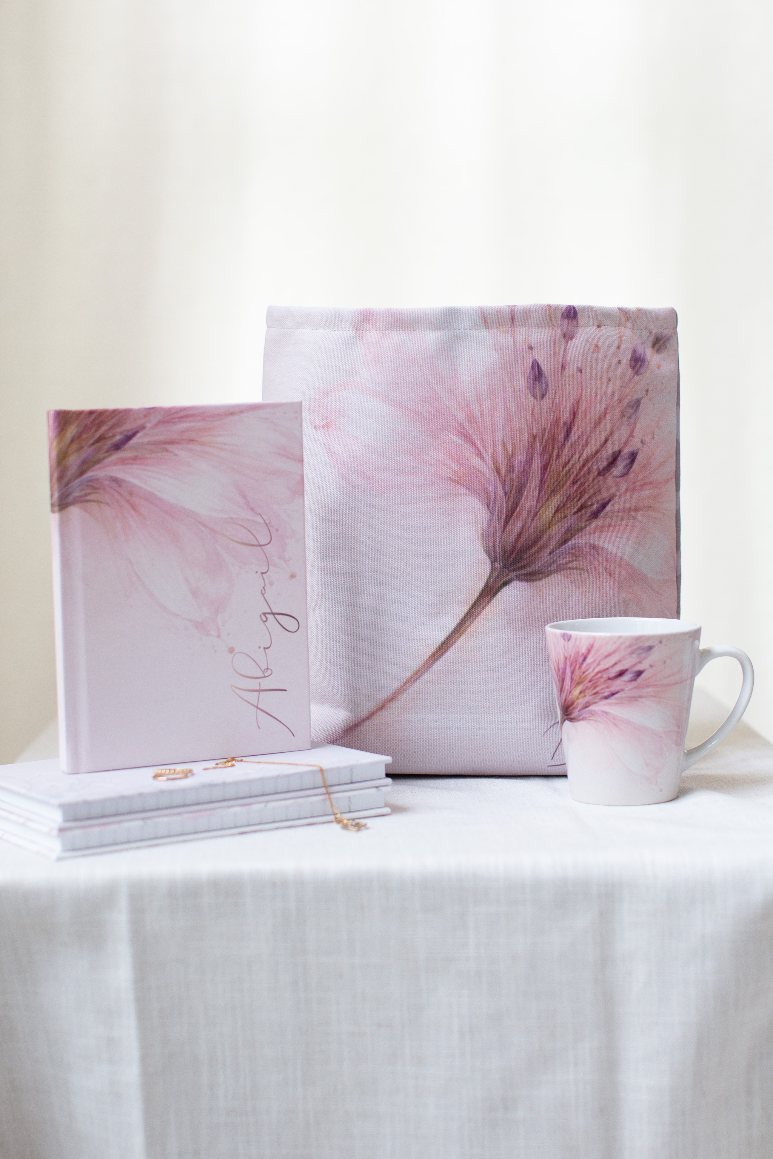 Journal, Mug & Tote Set – Blush Botanical