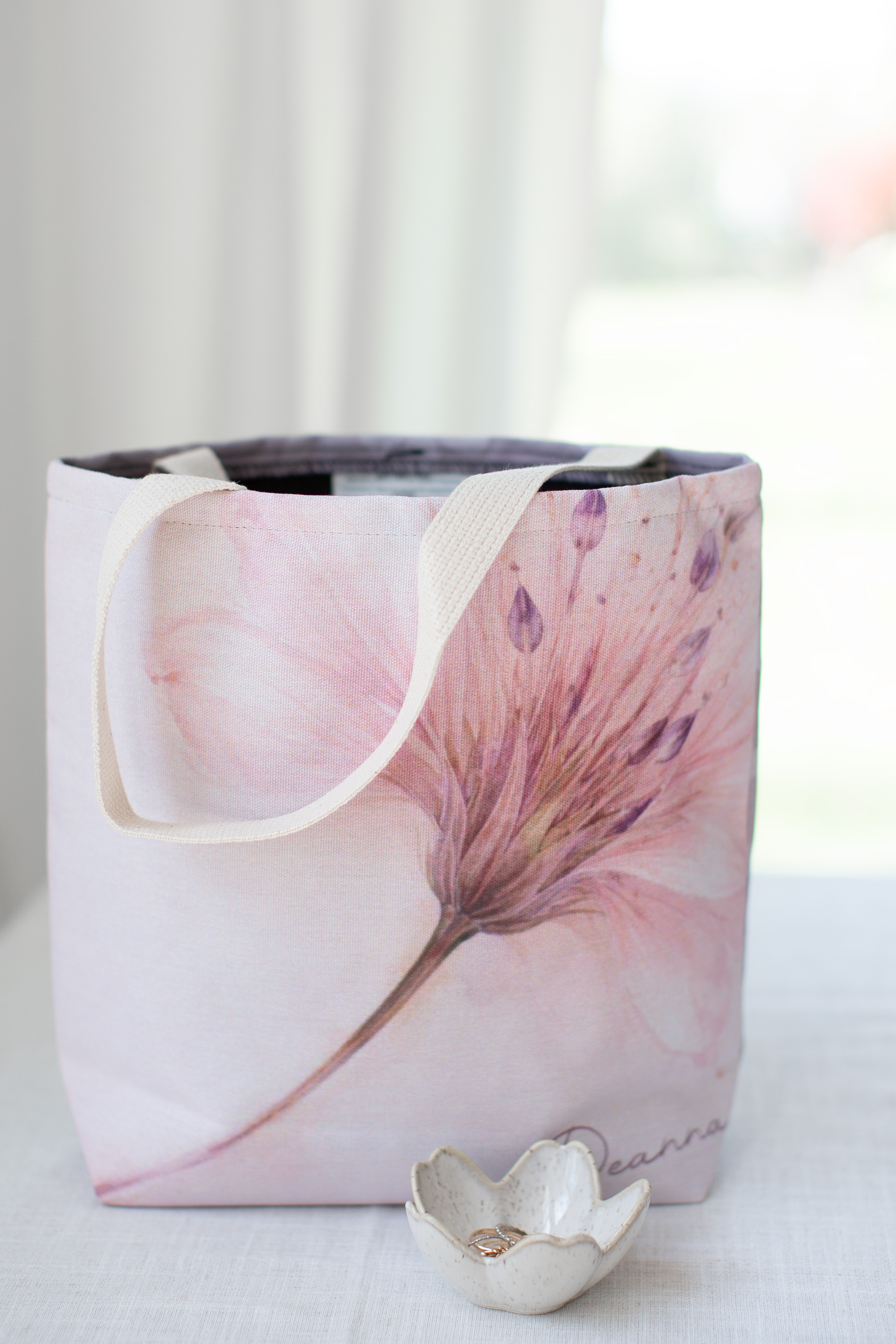 Personalized Floral Tote Bag – Blush Botanical Personalized Floral Tote Bag – Blush Botanical