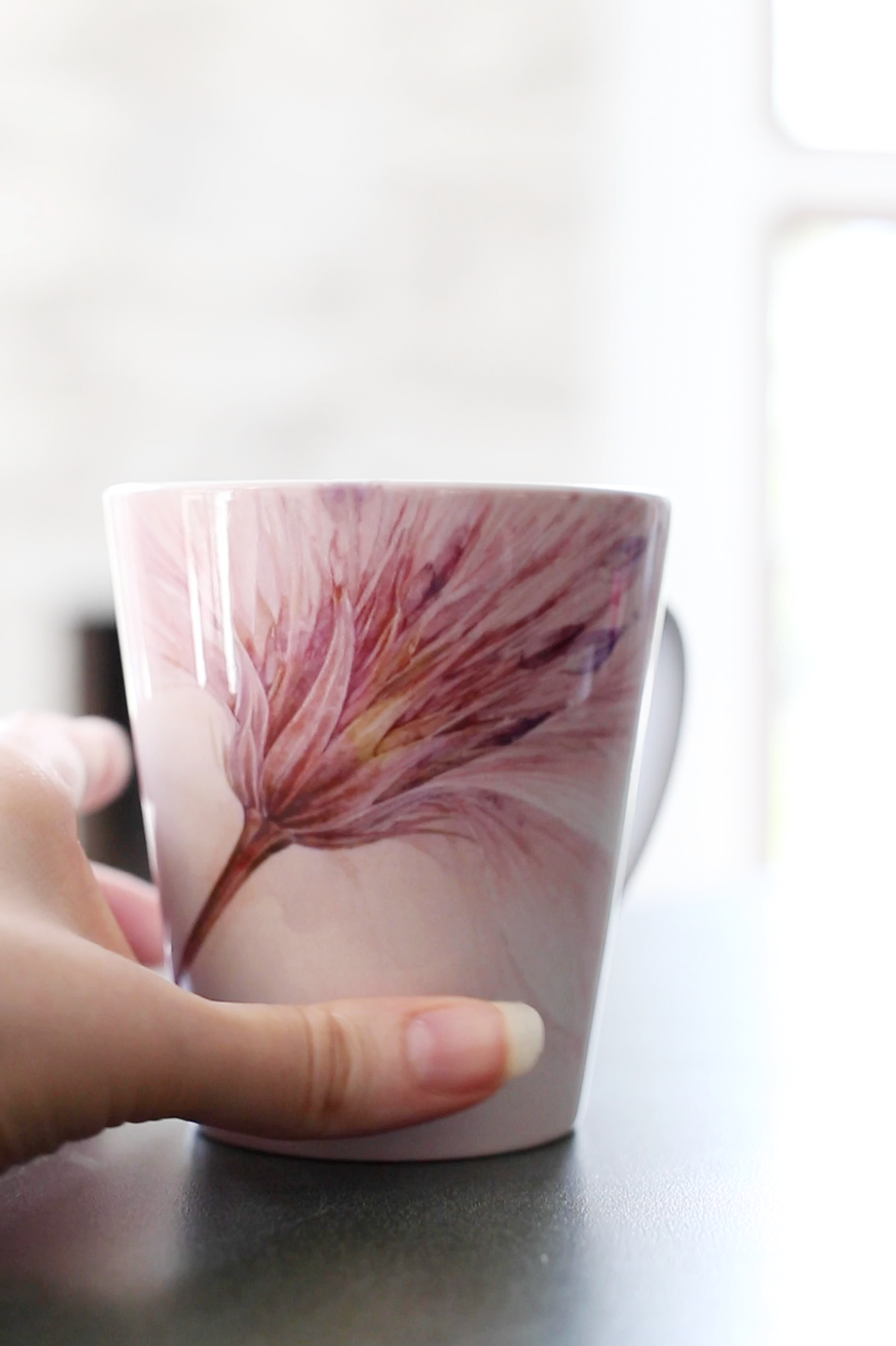 Personalized Floral Latte Mug – Blush Botanical