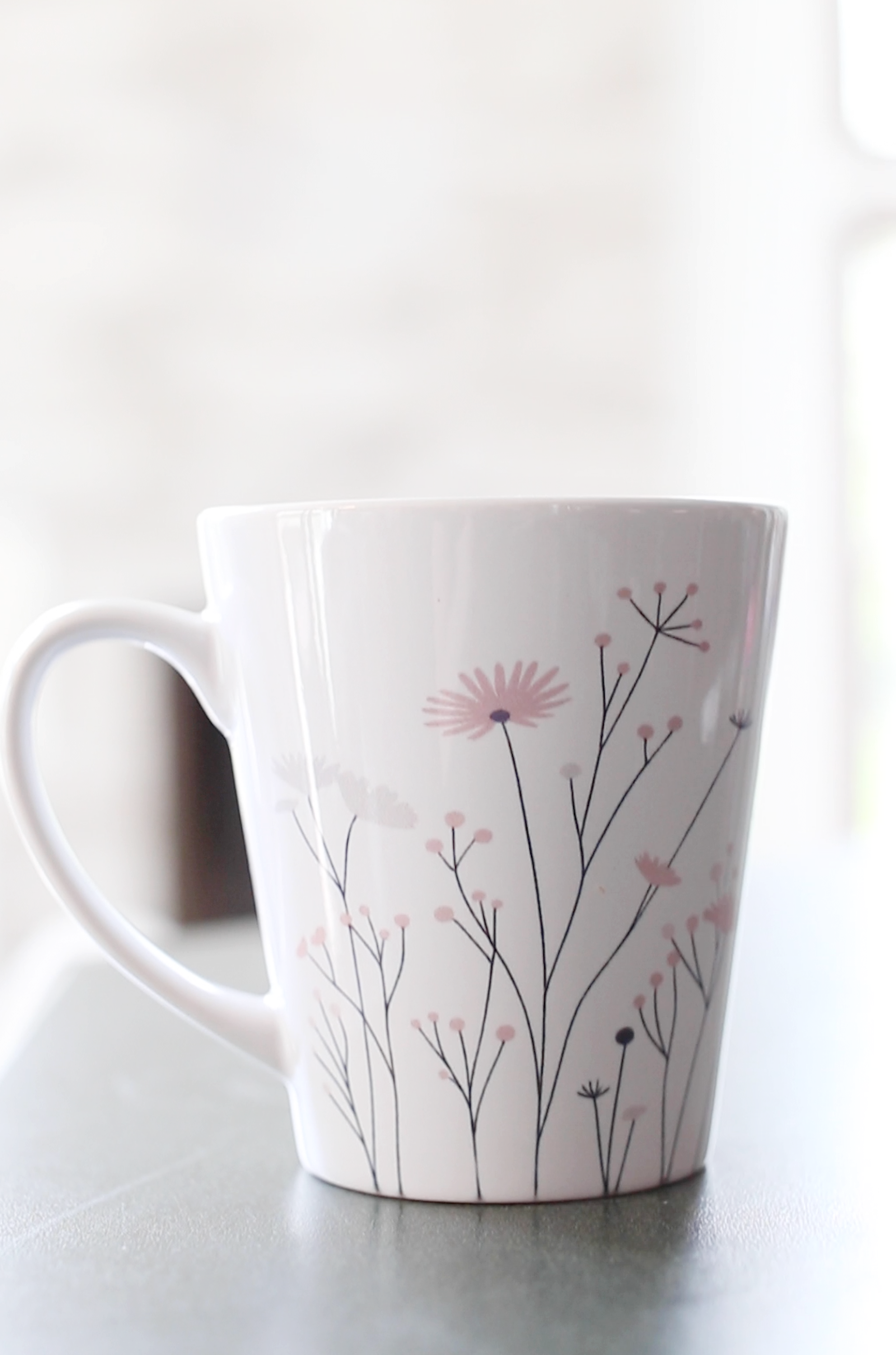 Floral Latte Mug – Blush Wildflower