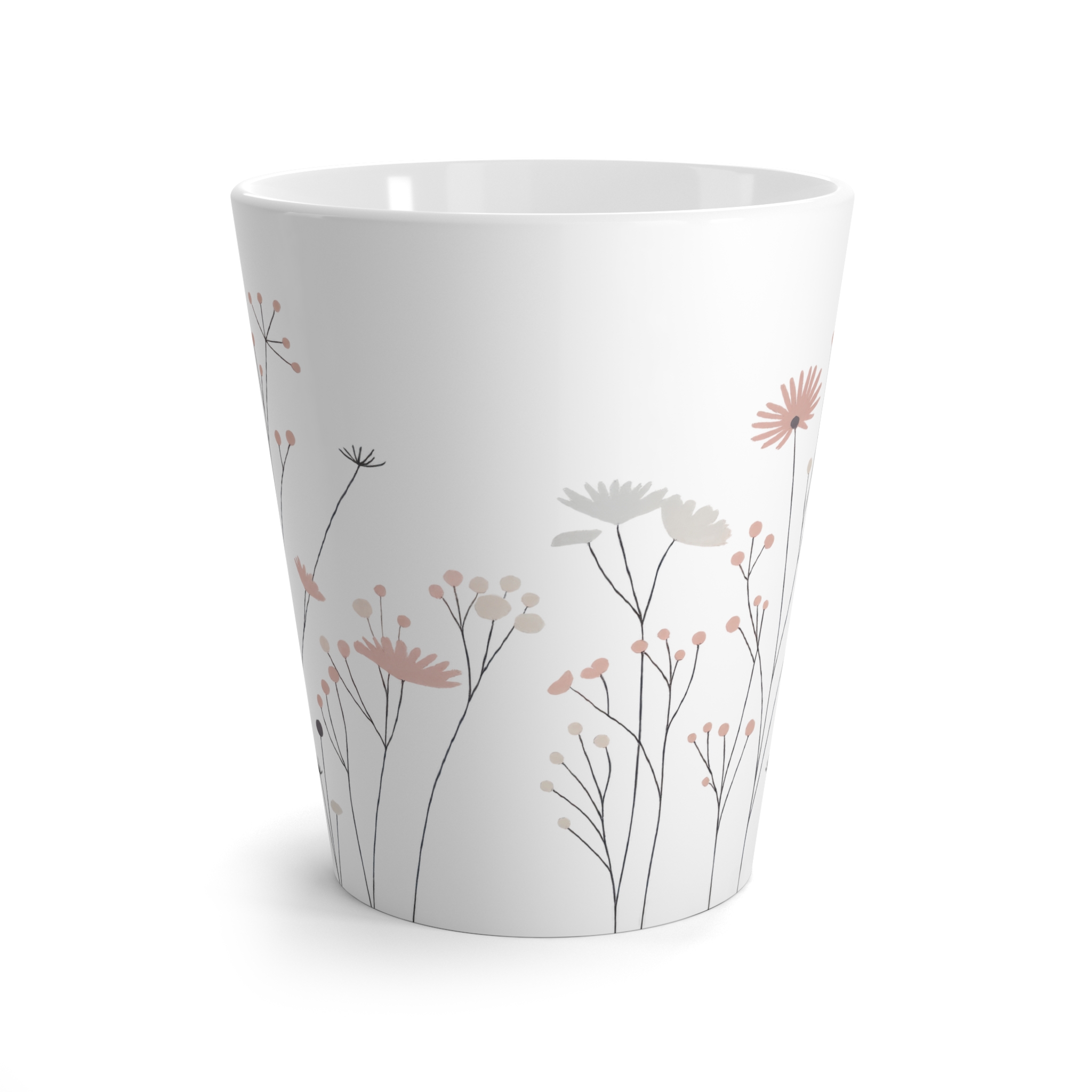 Blush Wildflower Gift Set – Floral Tote Bag & Matching Latte Mug for Her