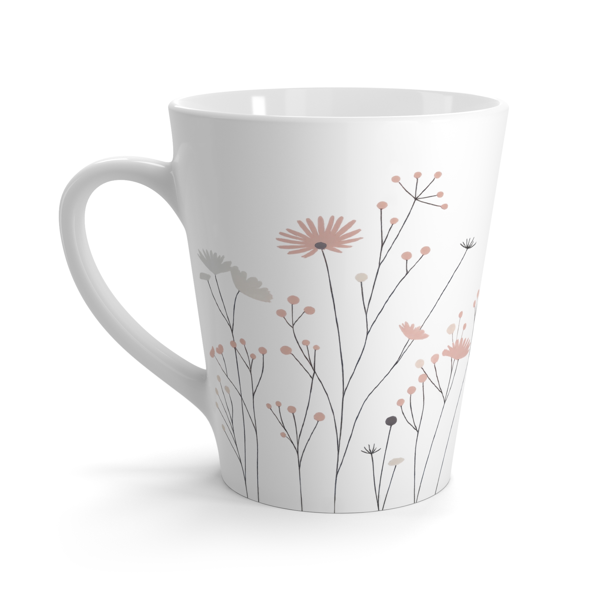 Blush Wildflower Gift Set – Floral Tote Bag & Matching Latte Mug for Her