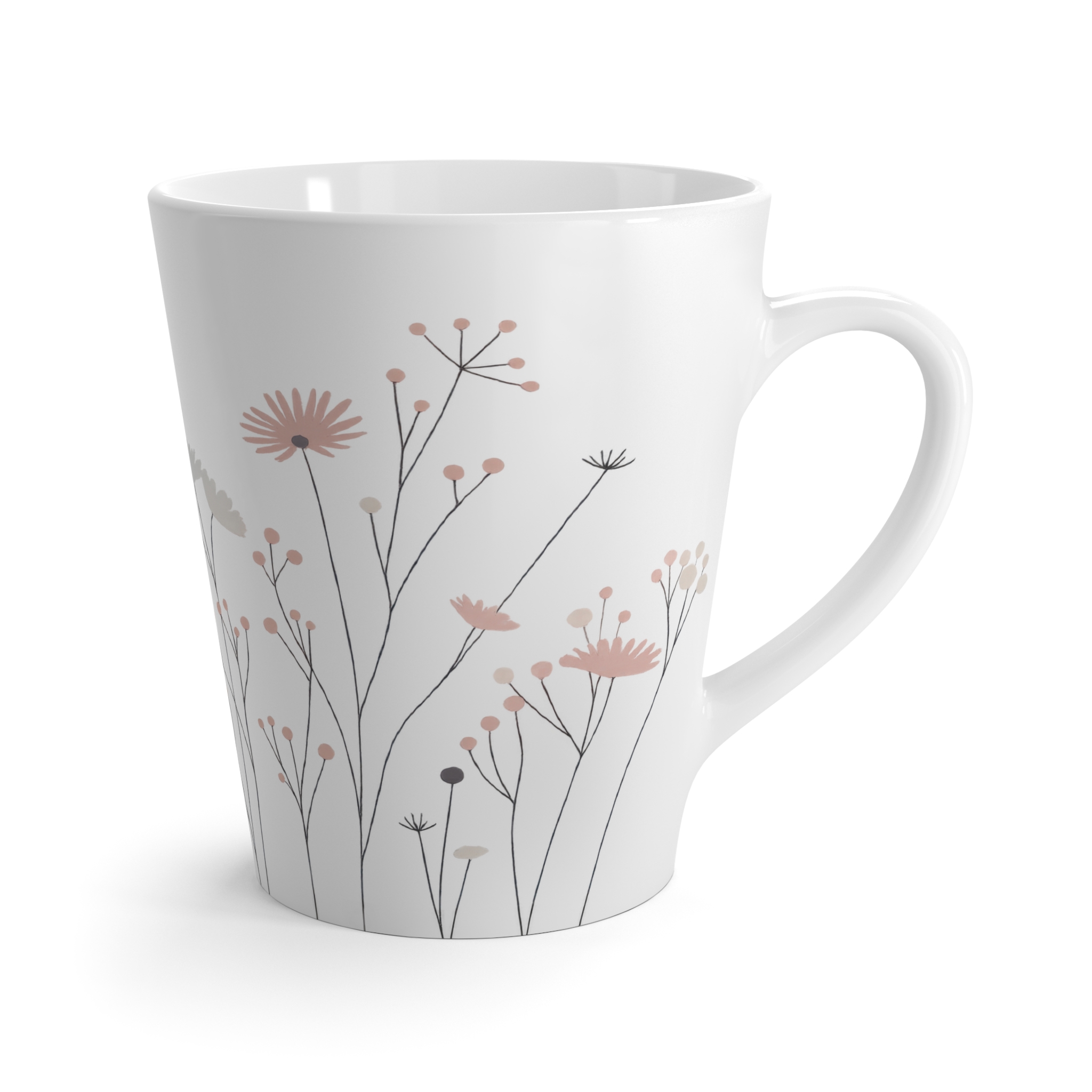 Floral Latte Mug – Blush Wildflower
