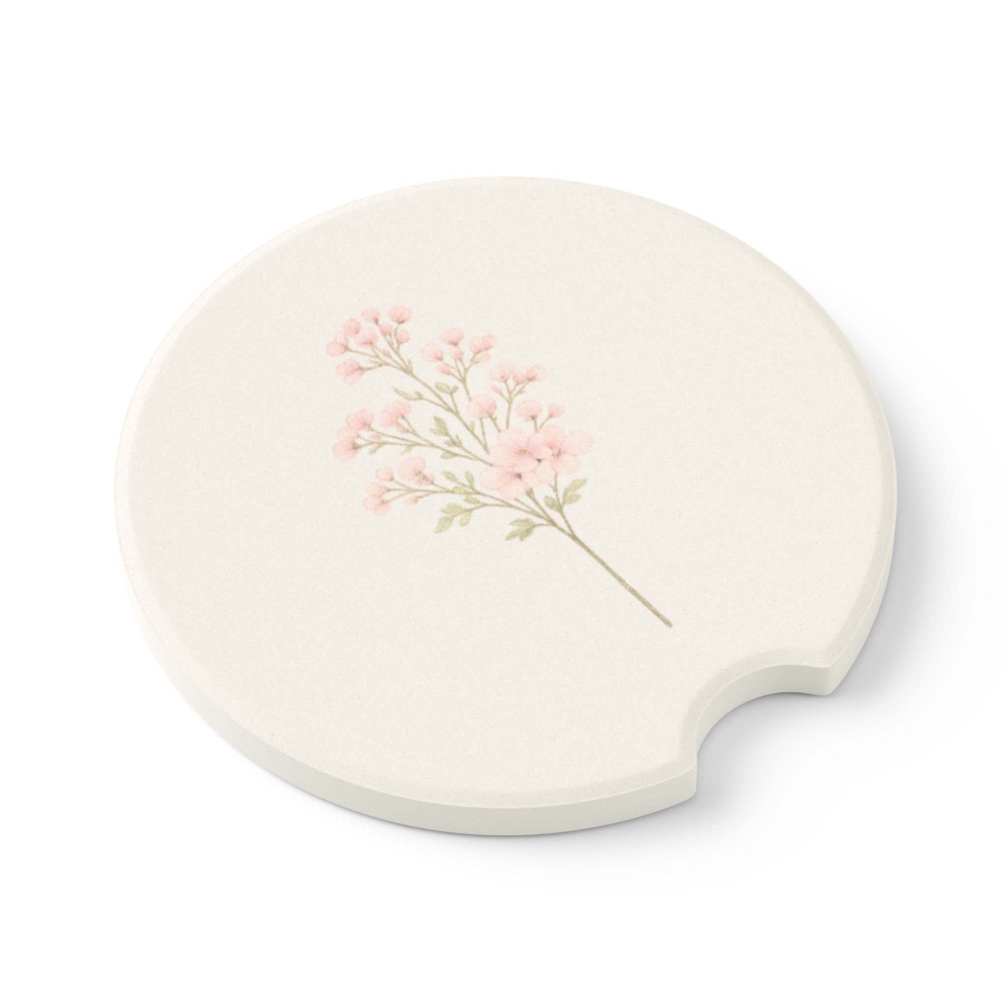Blush Wildflower Petite Soapstone Coaster