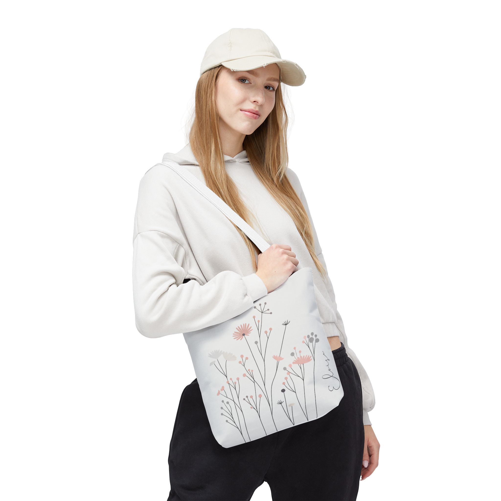 Blush Wildflower Tote Bag