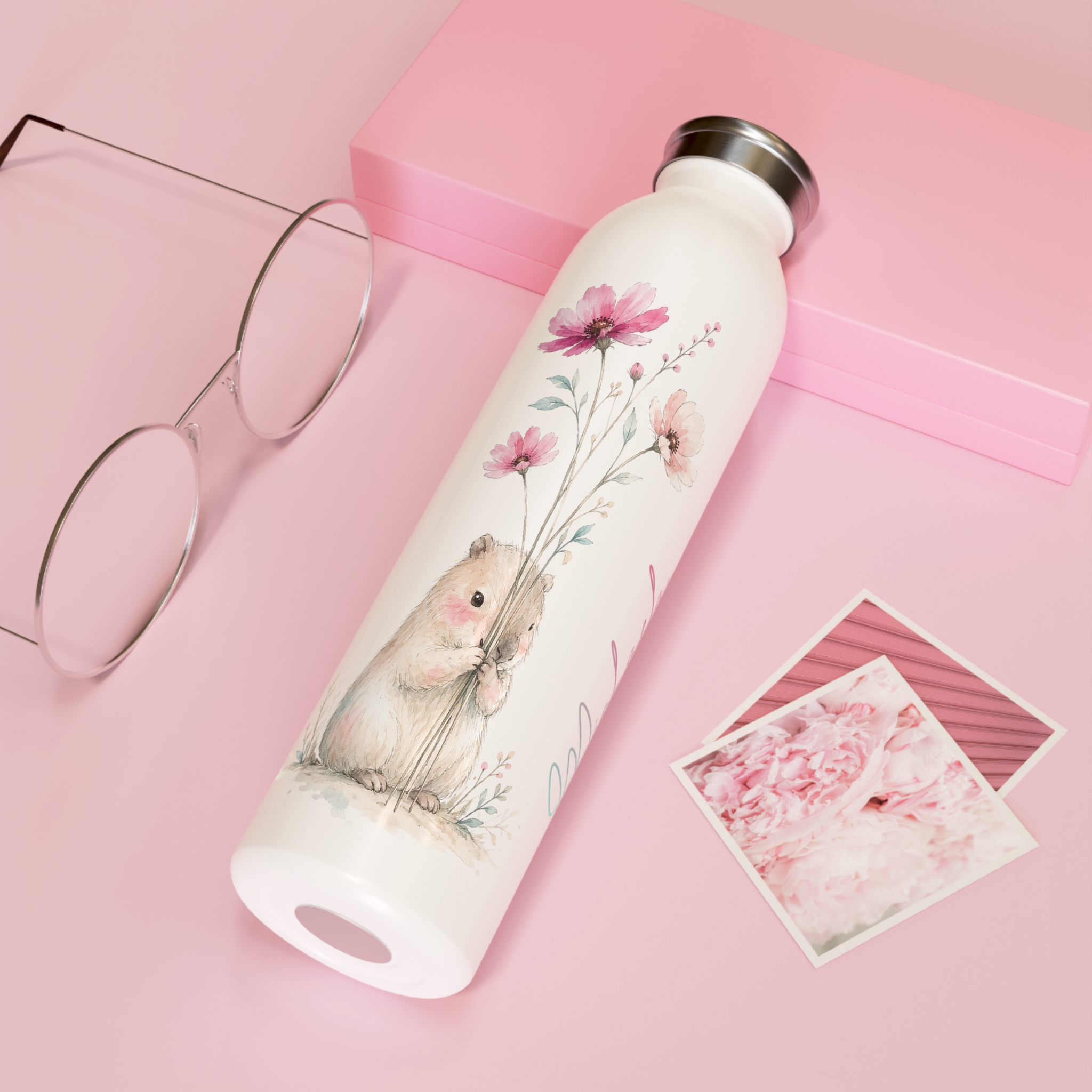 Capybara Water Bottle & Lunch Tote Set – Capybara Blossom