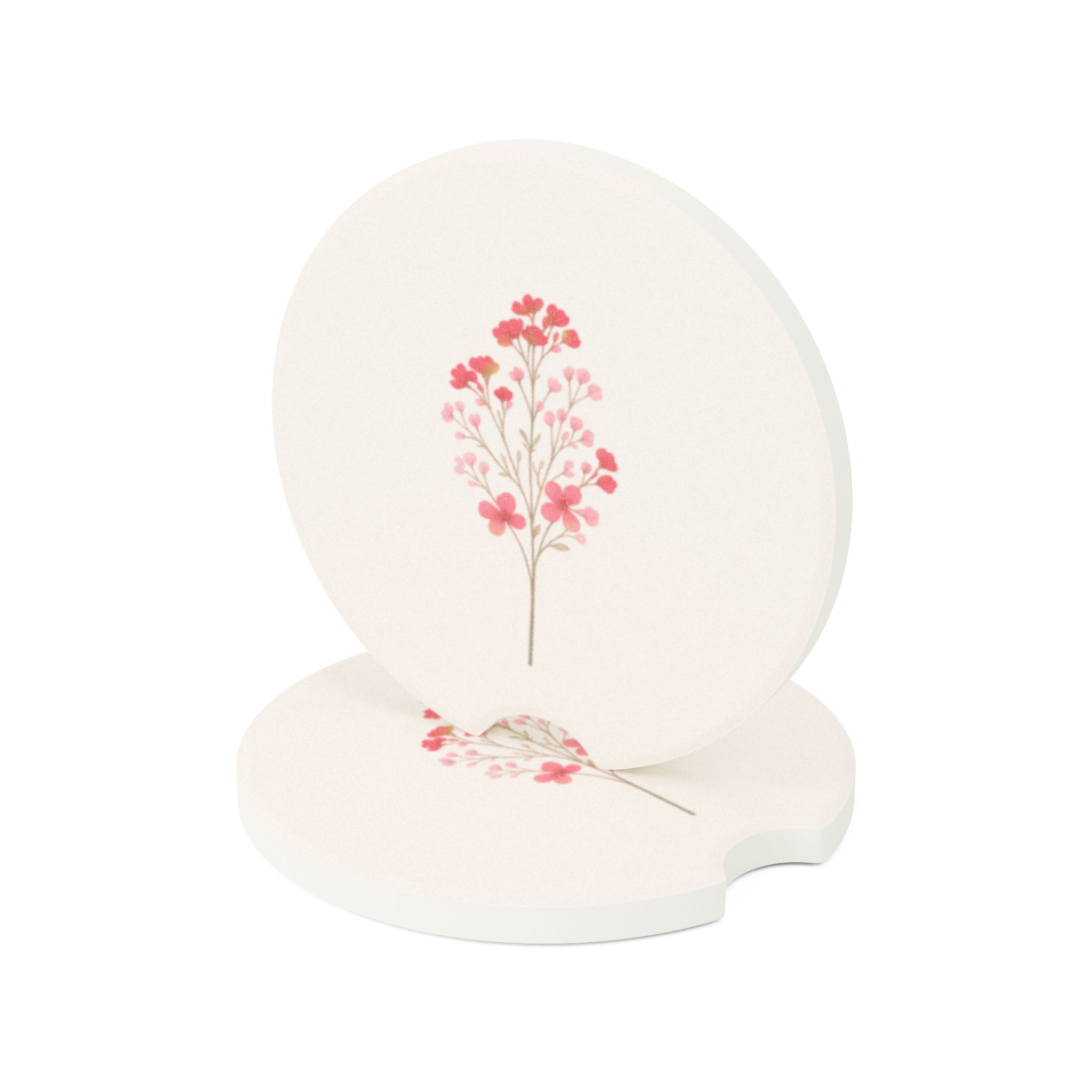 Crimson Wildflower Petite Soapstone Coaster