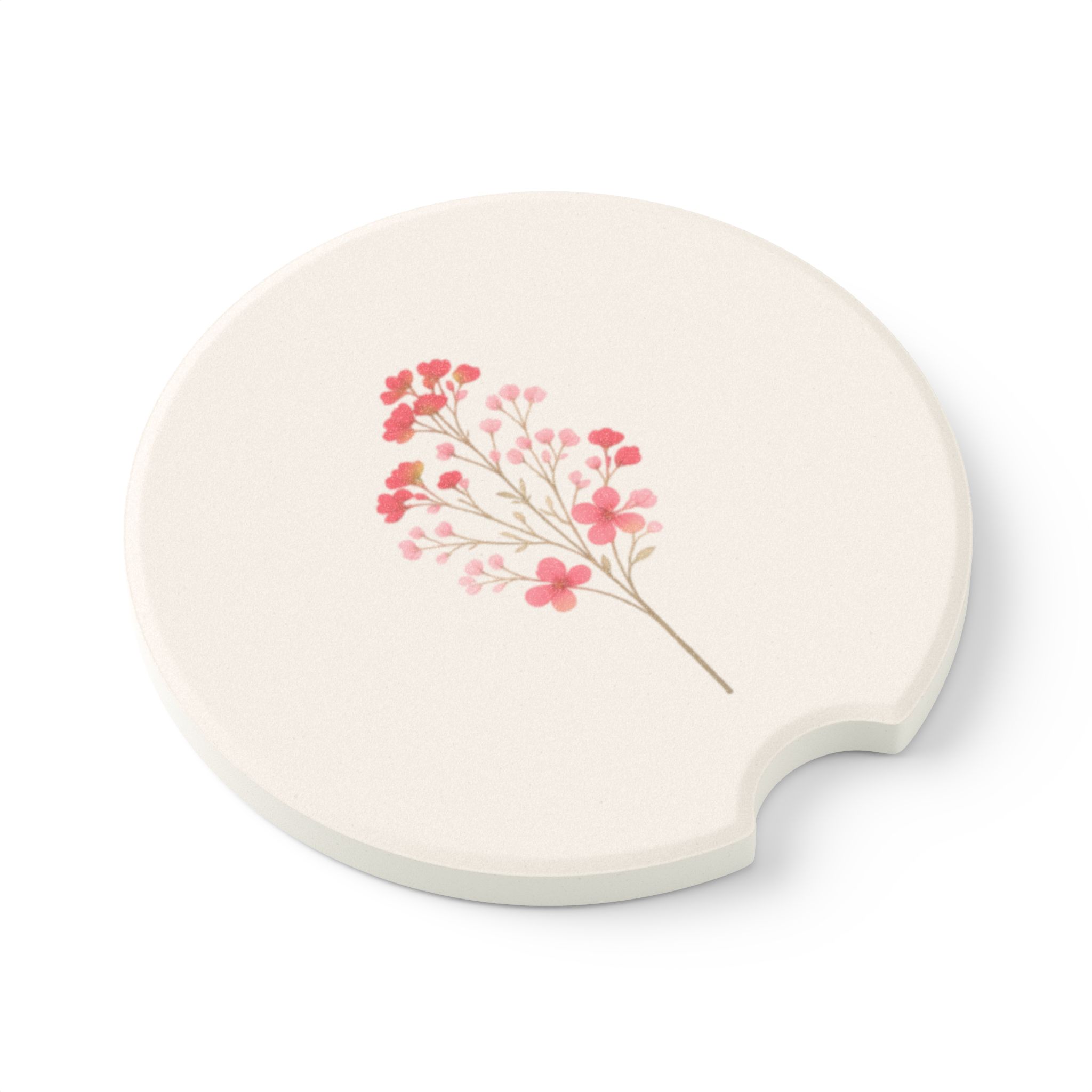 Crimson Wildflower Petite Soapstone Coaster