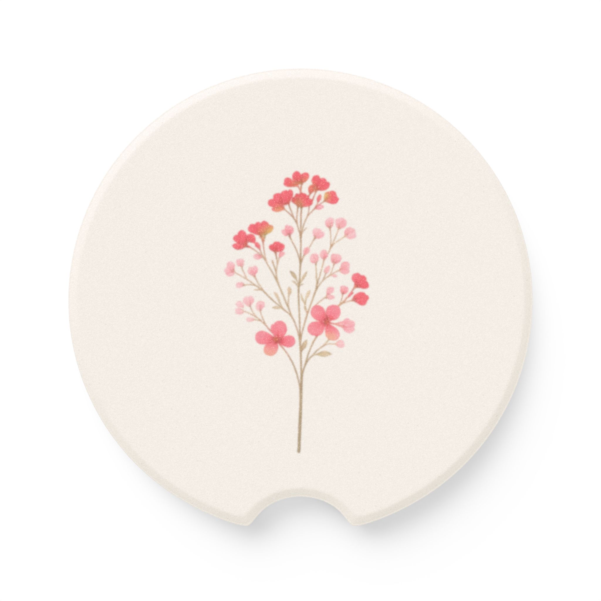 Crimson Wildflower Petite Soapstone Coaster Crimson Wildflower Petite Soapstone Coaster