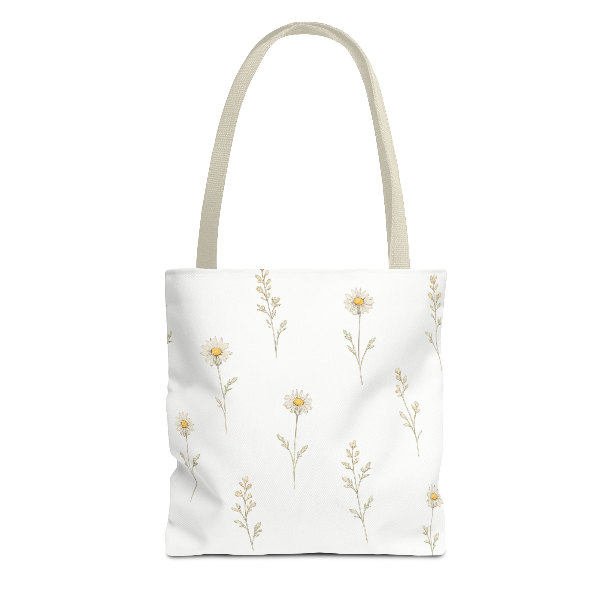 Daisy Meadow Tote Bag – Minimalist Floral Tote