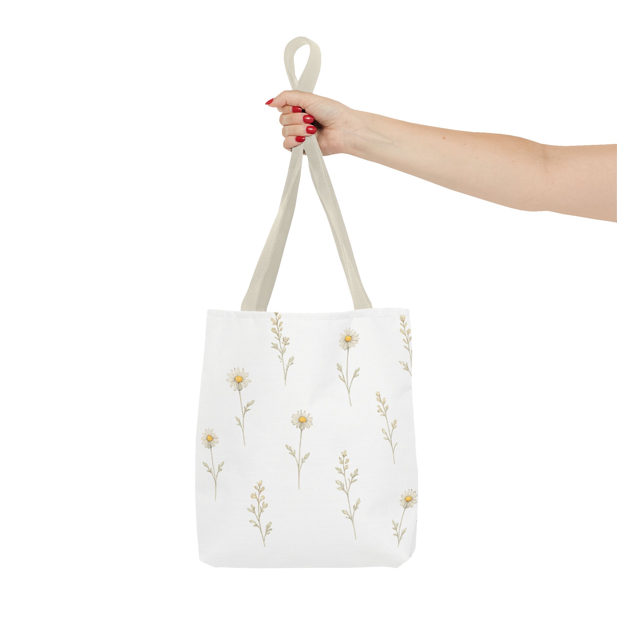 Daisy Meadow Tote Bag – Minimalist Floral Tote