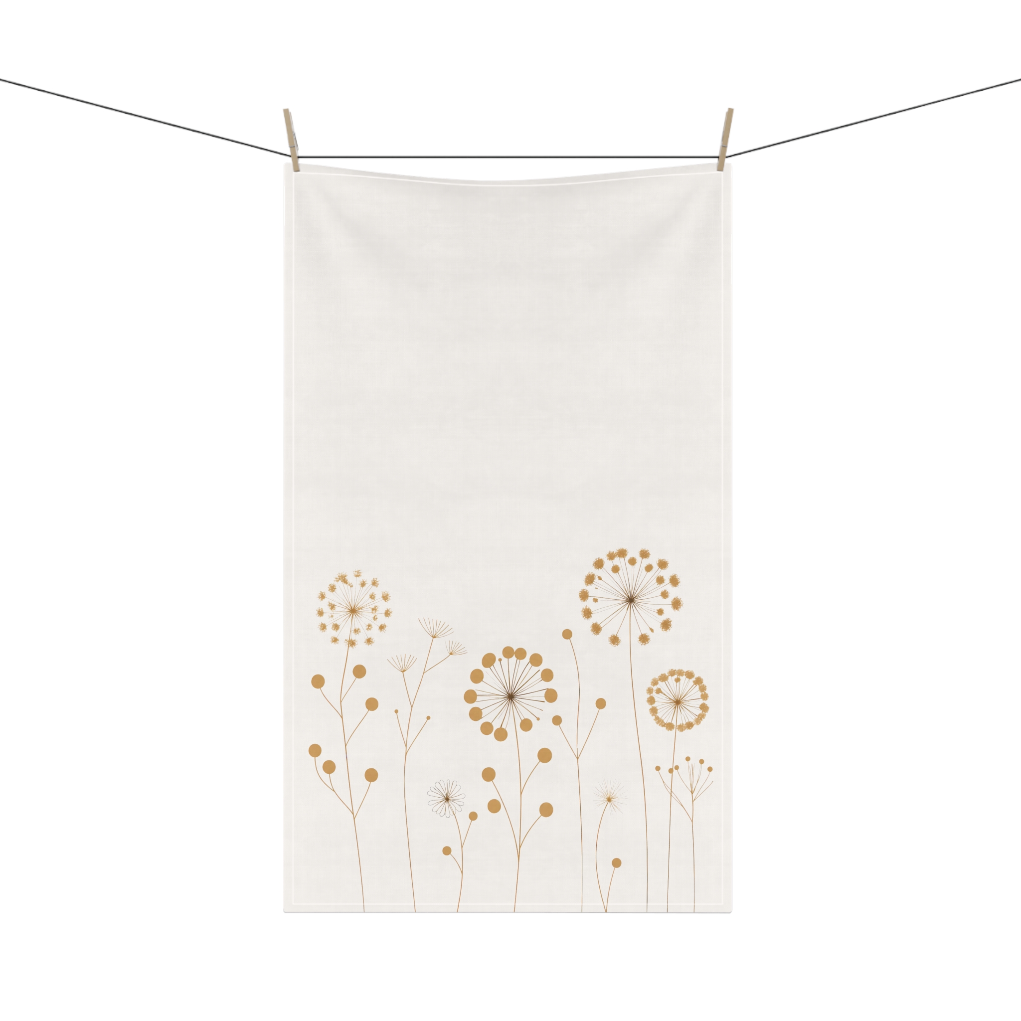 Wildflower Kitchen Tea Towel – Dandelion Light