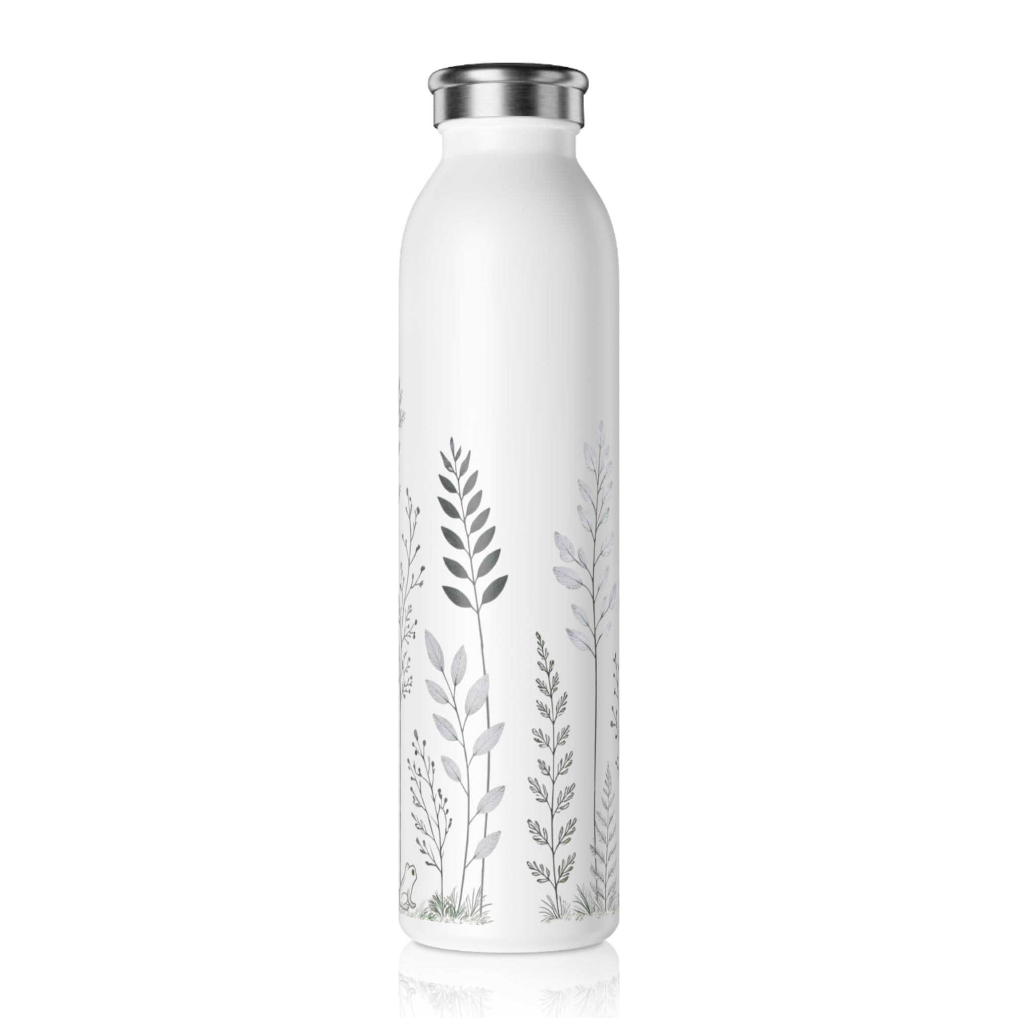 Botanical Slim Stainless Steel Water Bottle – Forest Path