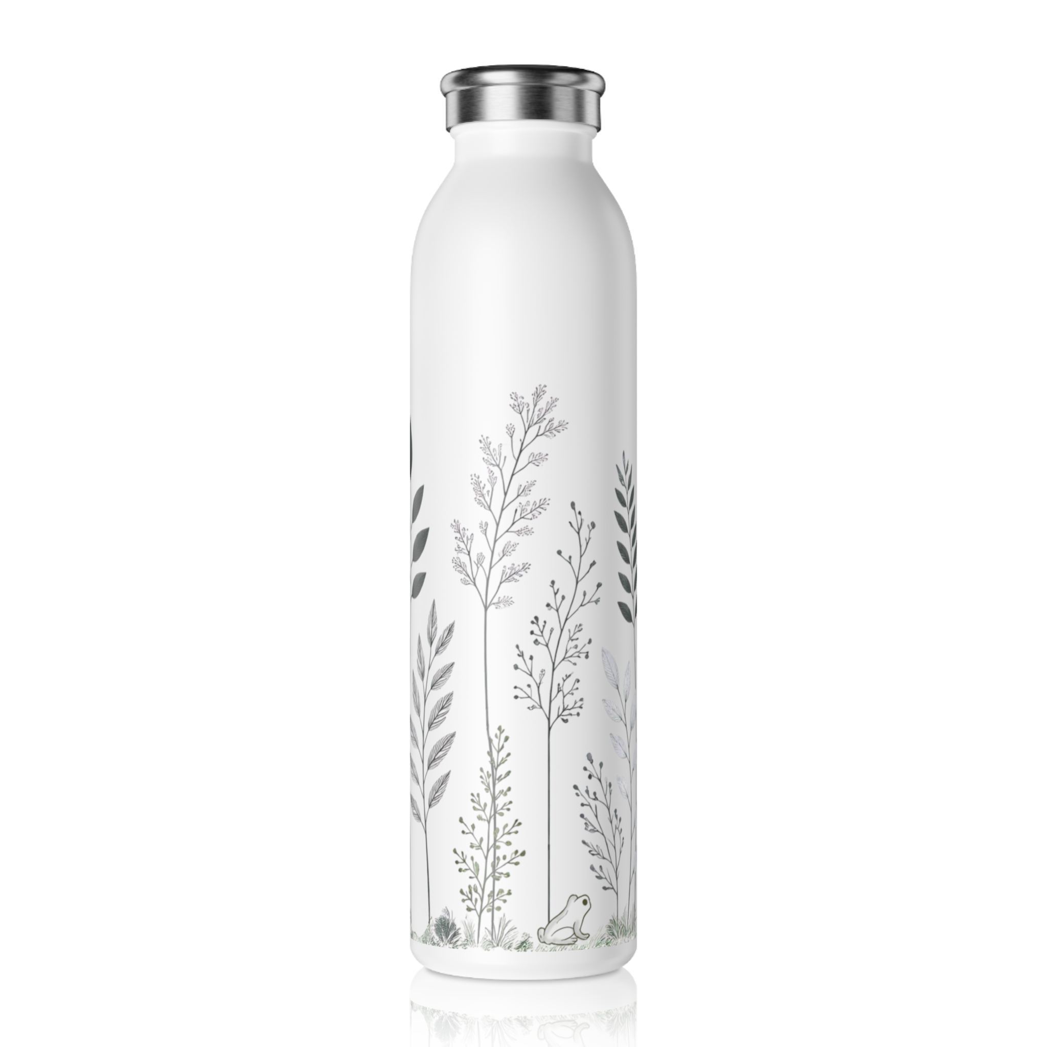 Botanical Slim Stainless Steel Water Bottle – Forest Path