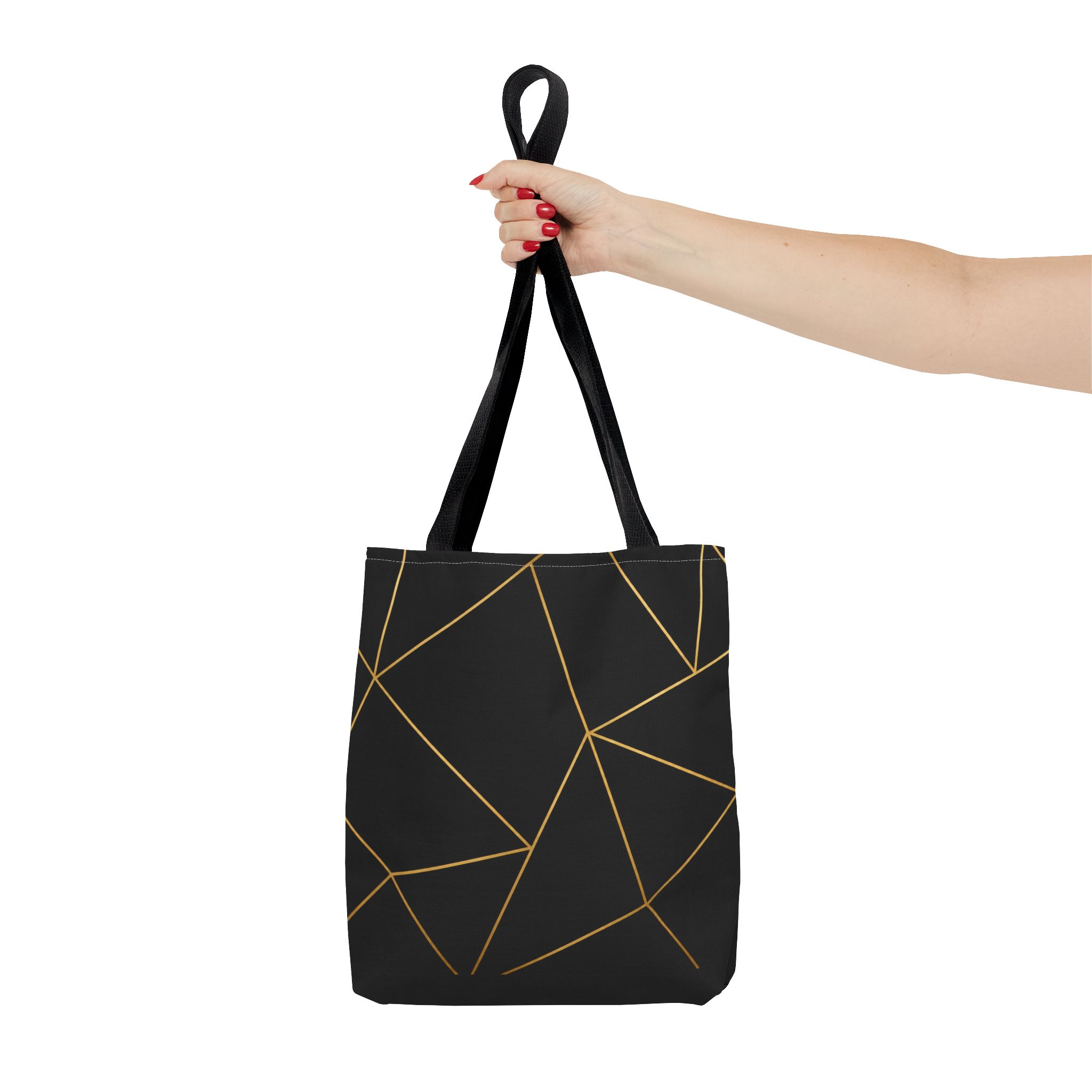 Black & Gold Geo Line Tote Bag – Noir & Gold