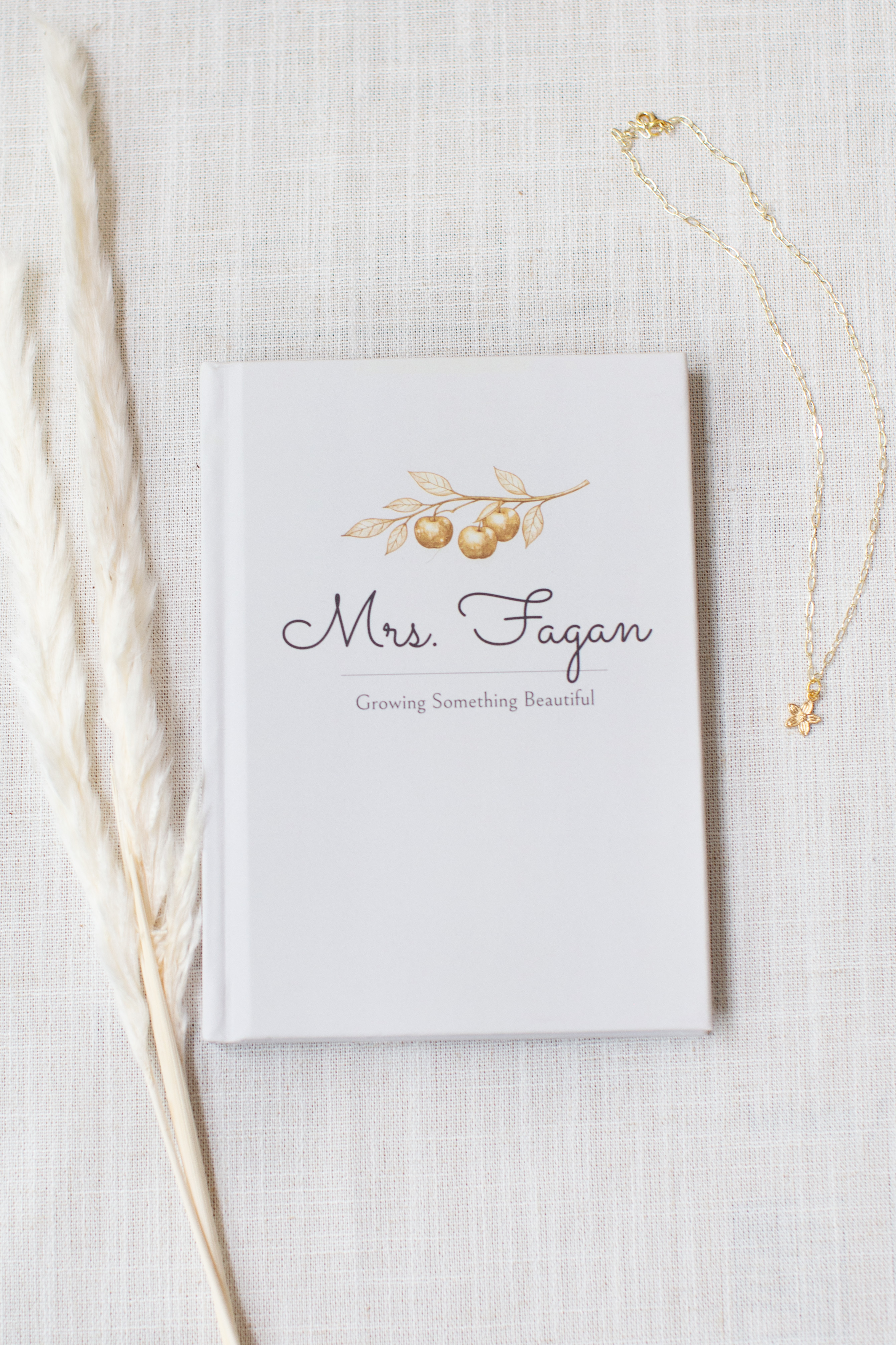 Personalized Teacher Journal – Gold Apple