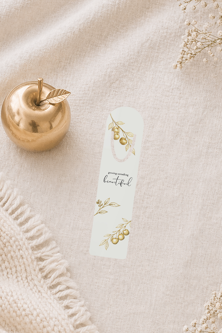 Teacher Appreciation Bookmark – Gold Apple Teacher Appreciation Bookmark – Gold Apple