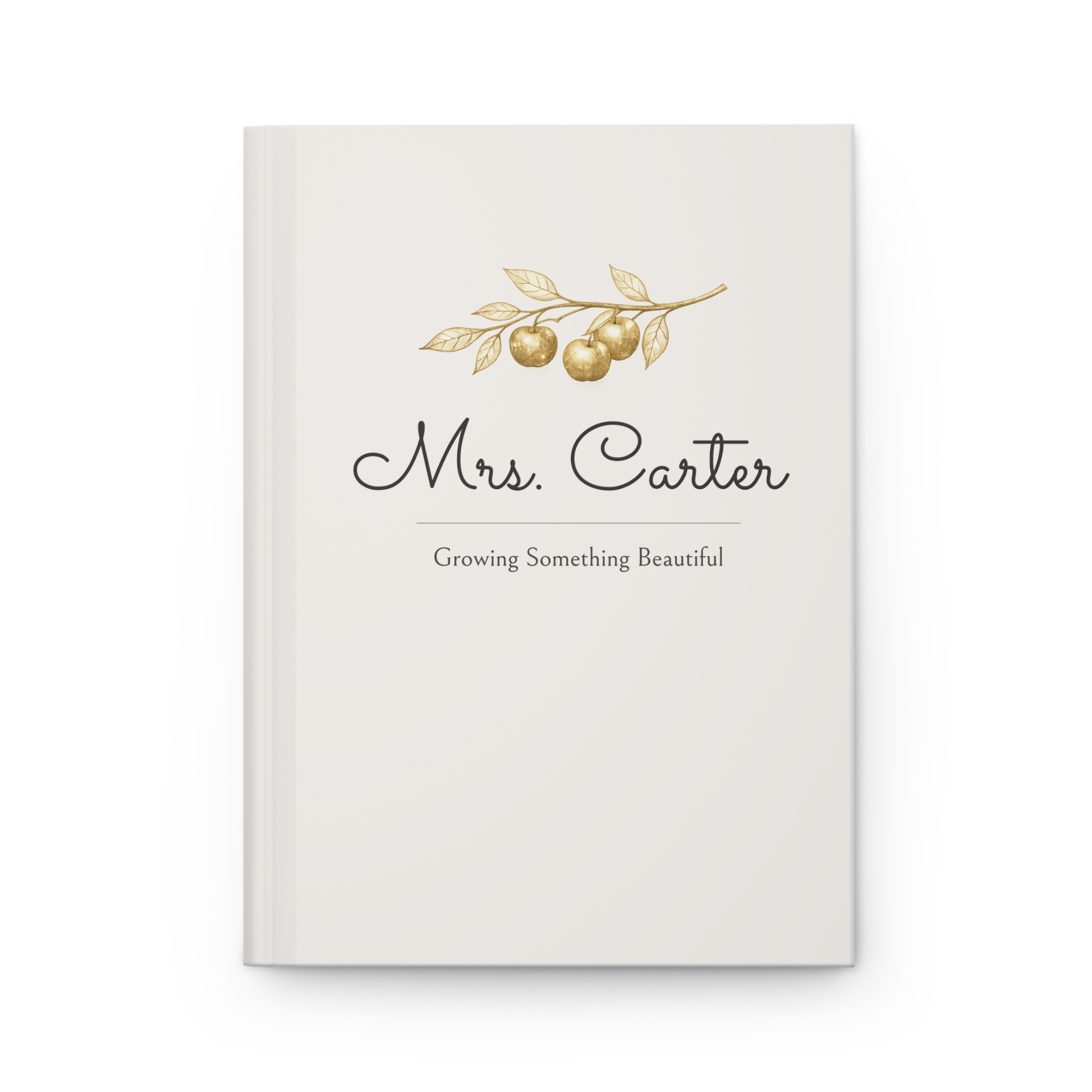 Personalized Teacher Journal – Gold Apple