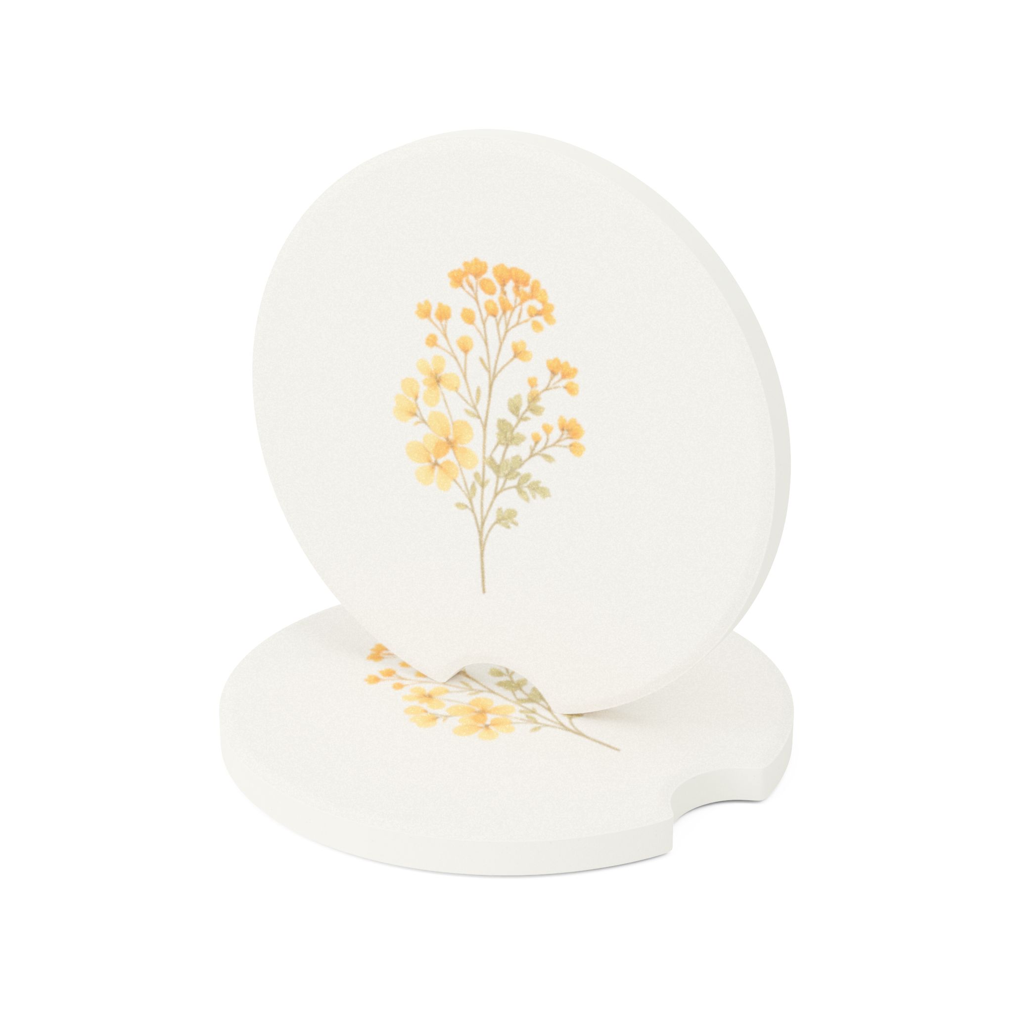 Golden Wildflower Petite Soapstone Coaster