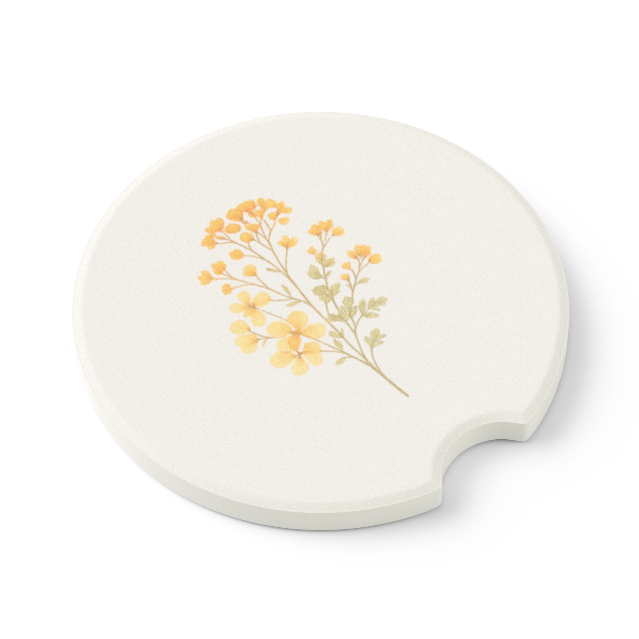 Golden Wildflower Petite Soapstone Coaster