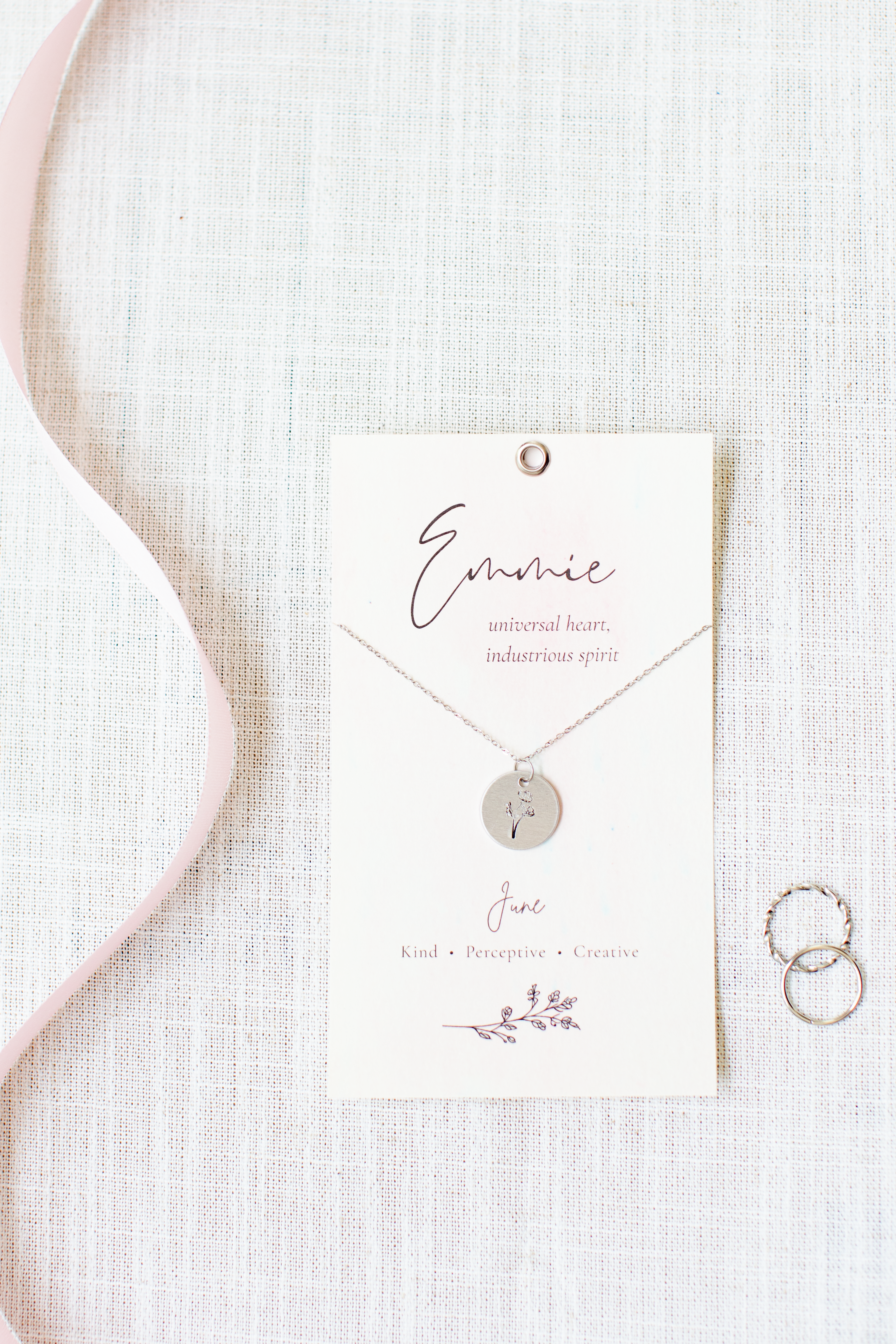 Personalized Poppy Necklace With Custom Meaning Card Personalized Poppy Necklace With Custom Meaning Card
