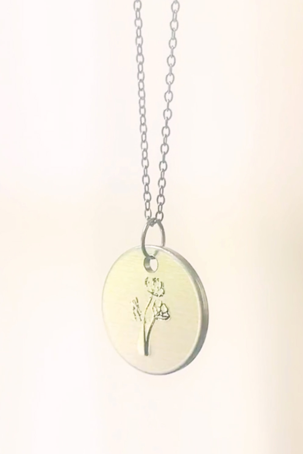 Personalized Poppy Necklace With Custom Meaning Card