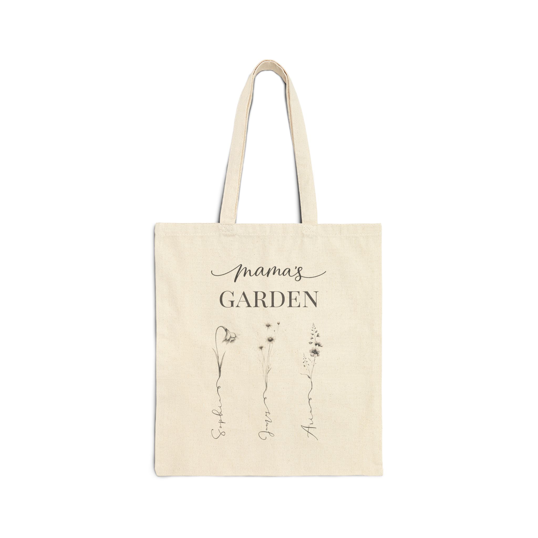 Mama’s Garden Personalized Canvas Tote Bag