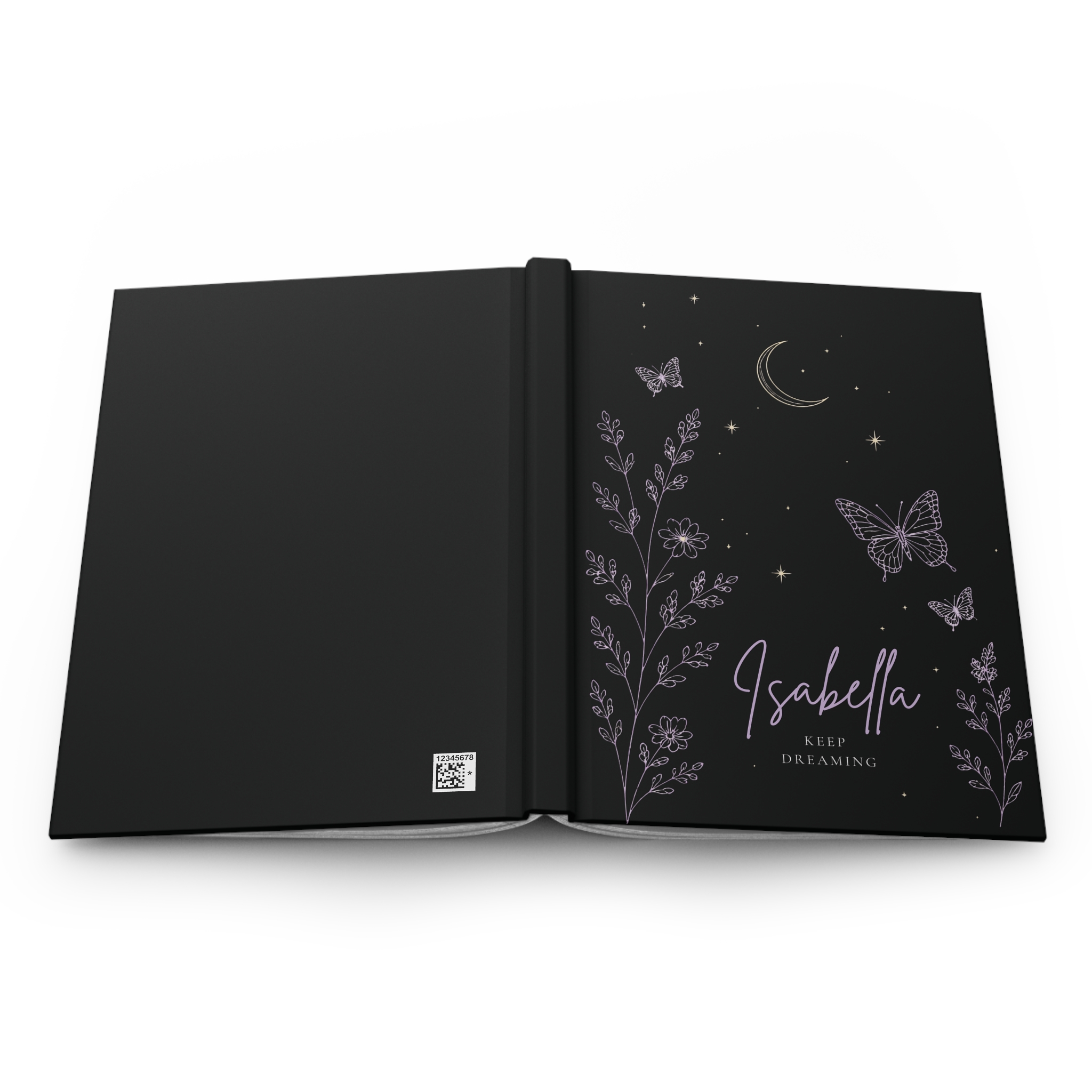 Personalized Keep Dreaming Journal – Midnight Bloom