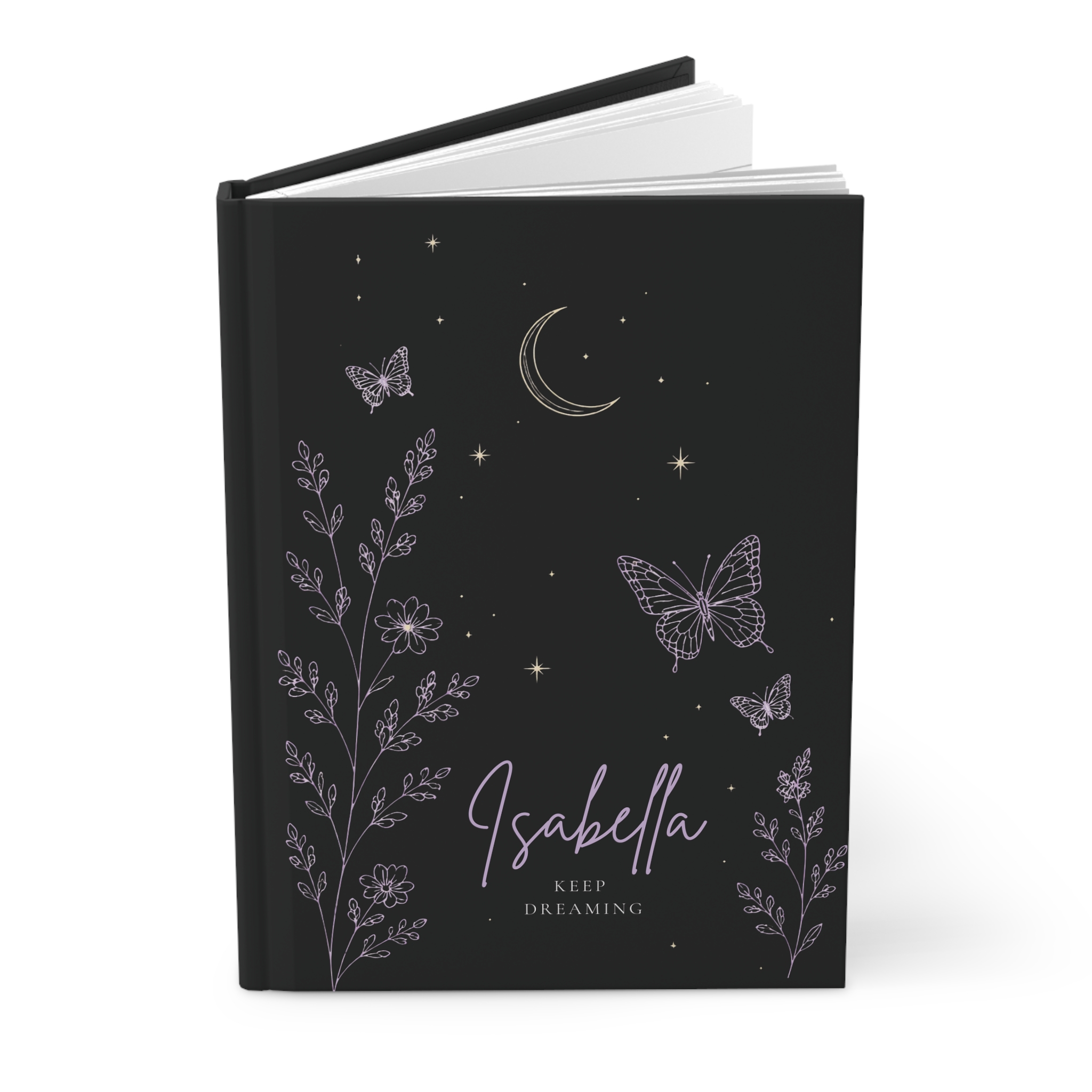 Personalized Keep Dreaming Journal – Midnight Bloom