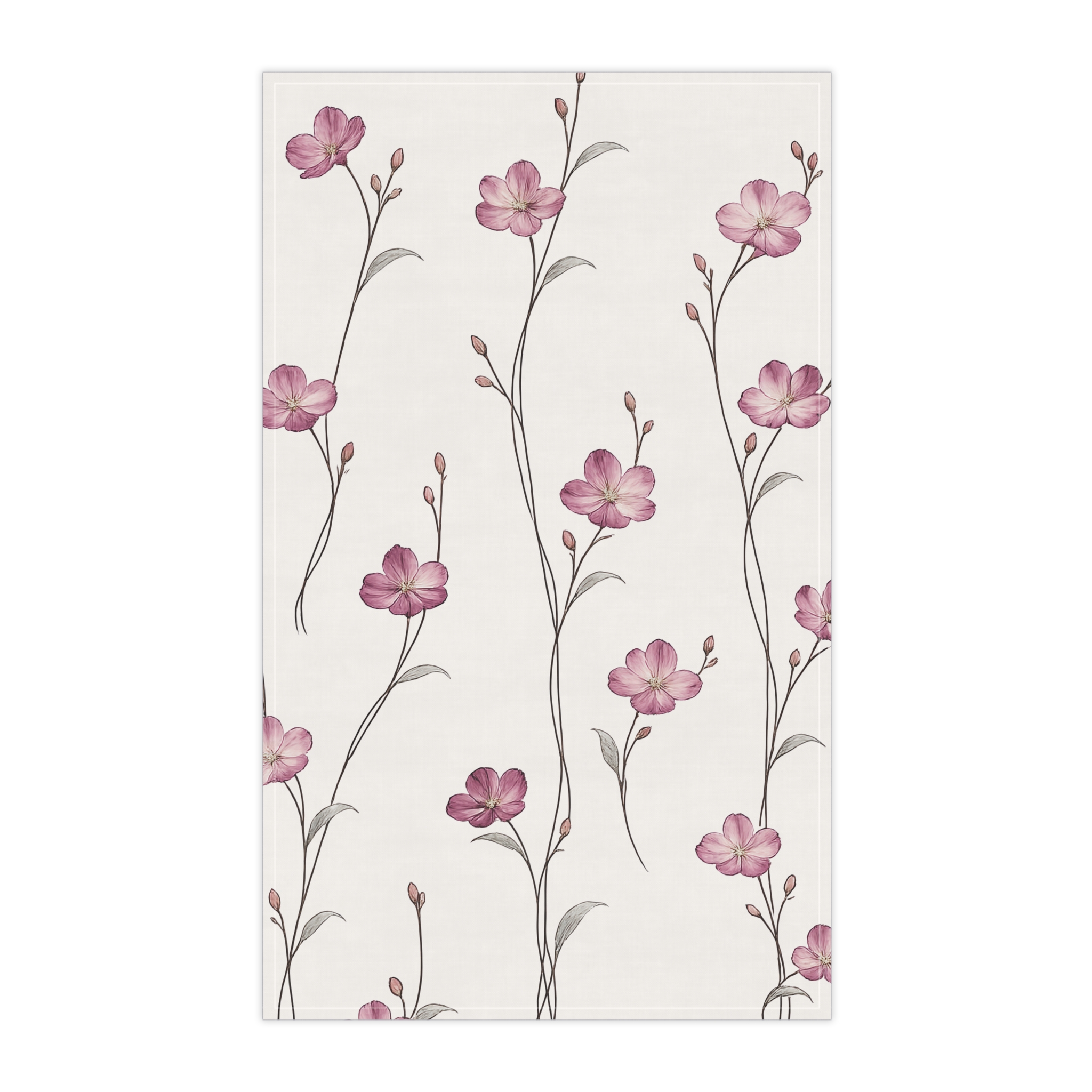 Cotton Kitchen Tea Towel – Mulberry Wildflower Cotton Kitchen Tea Towel – Mulberry Wildflower