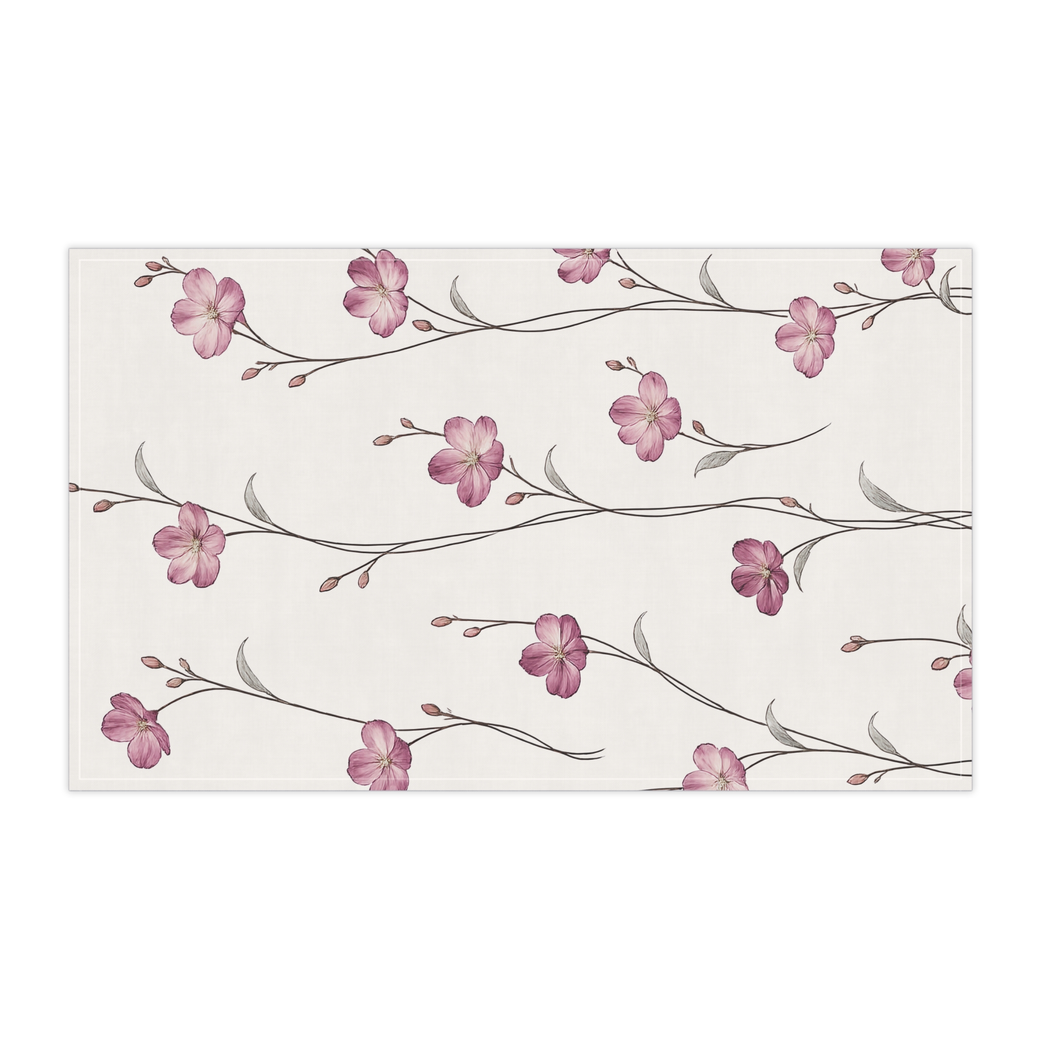 Cotton Kitchen Tea Towel – Mulberry Wildflower