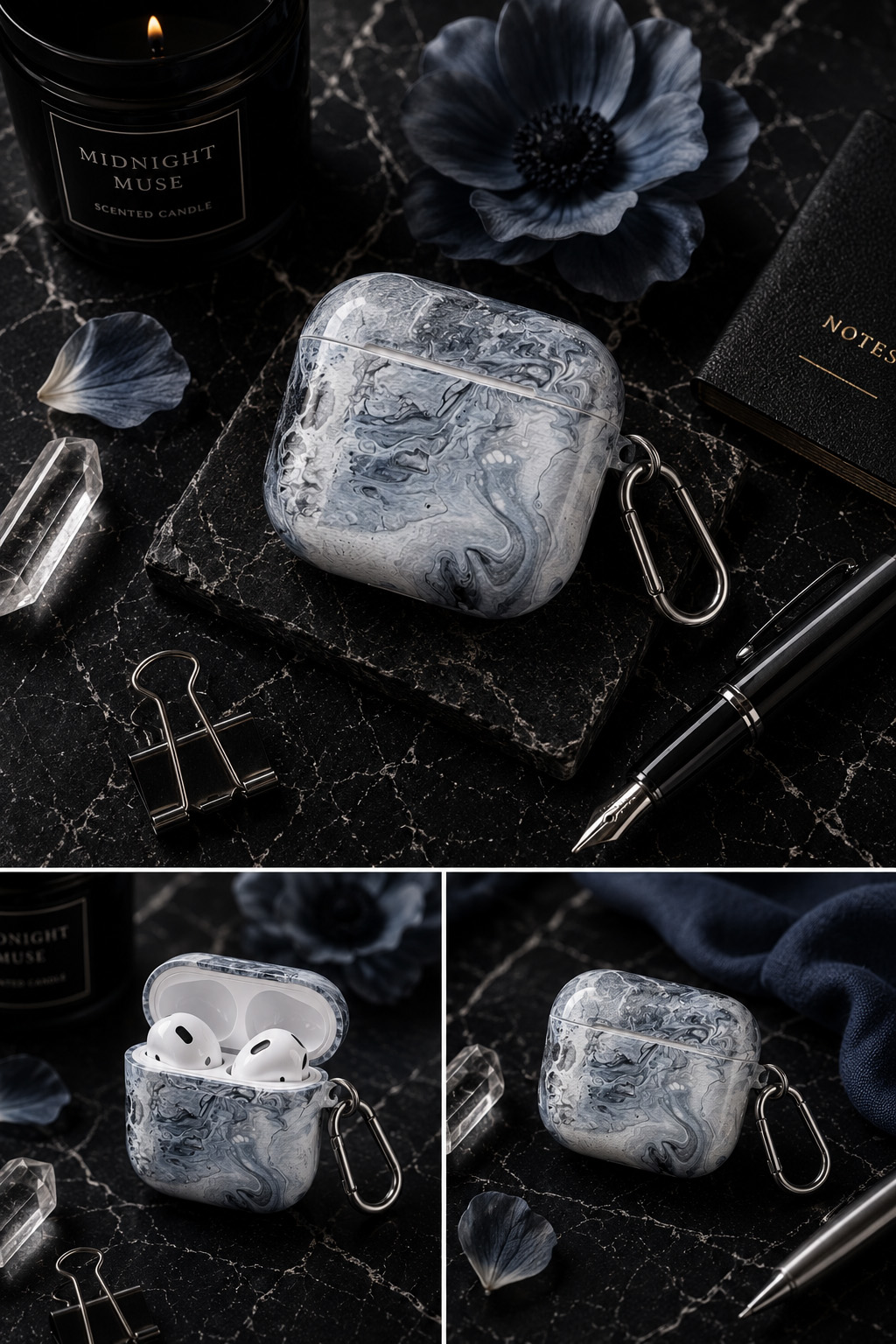 Obsidian Tide Airpods Case – Nightstand Art Collection Obsidian Tide Airpods Case – Nightstand Art Collection