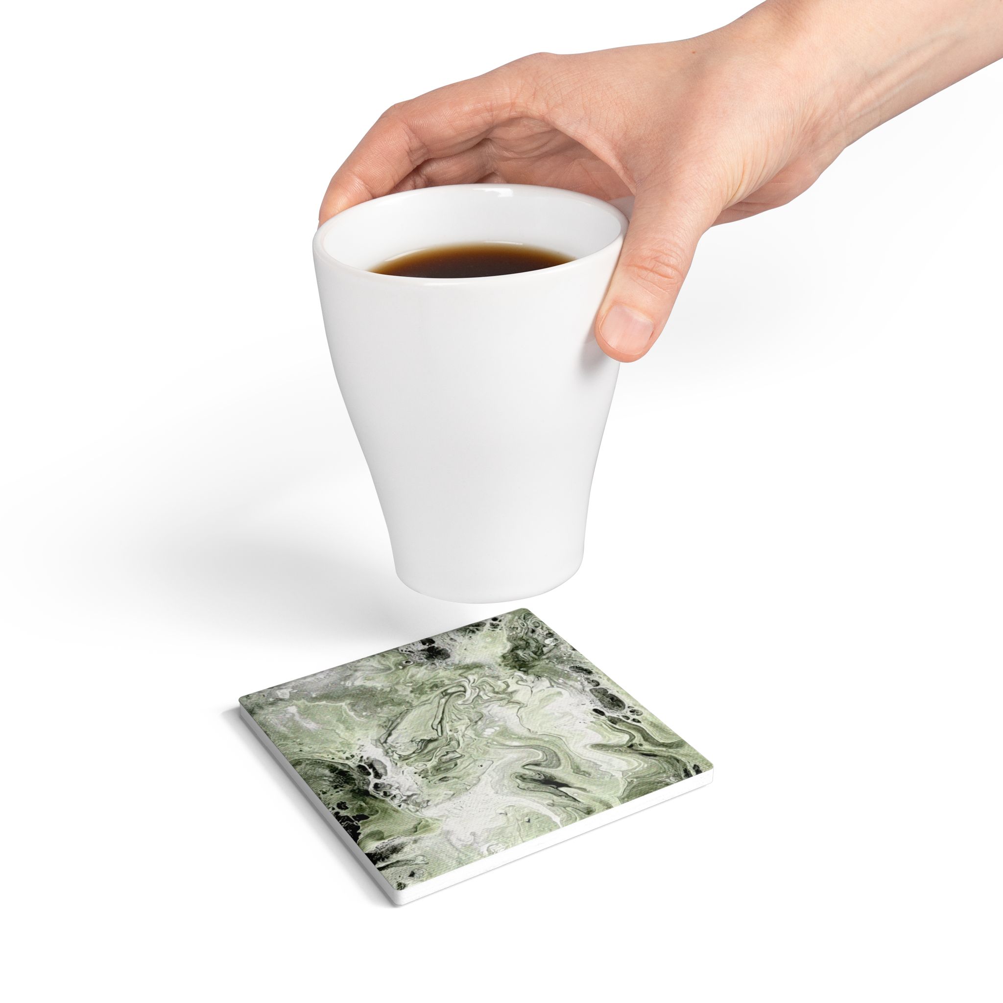 Moss Current Mug & Coaster Set – Nightstand Art Collection