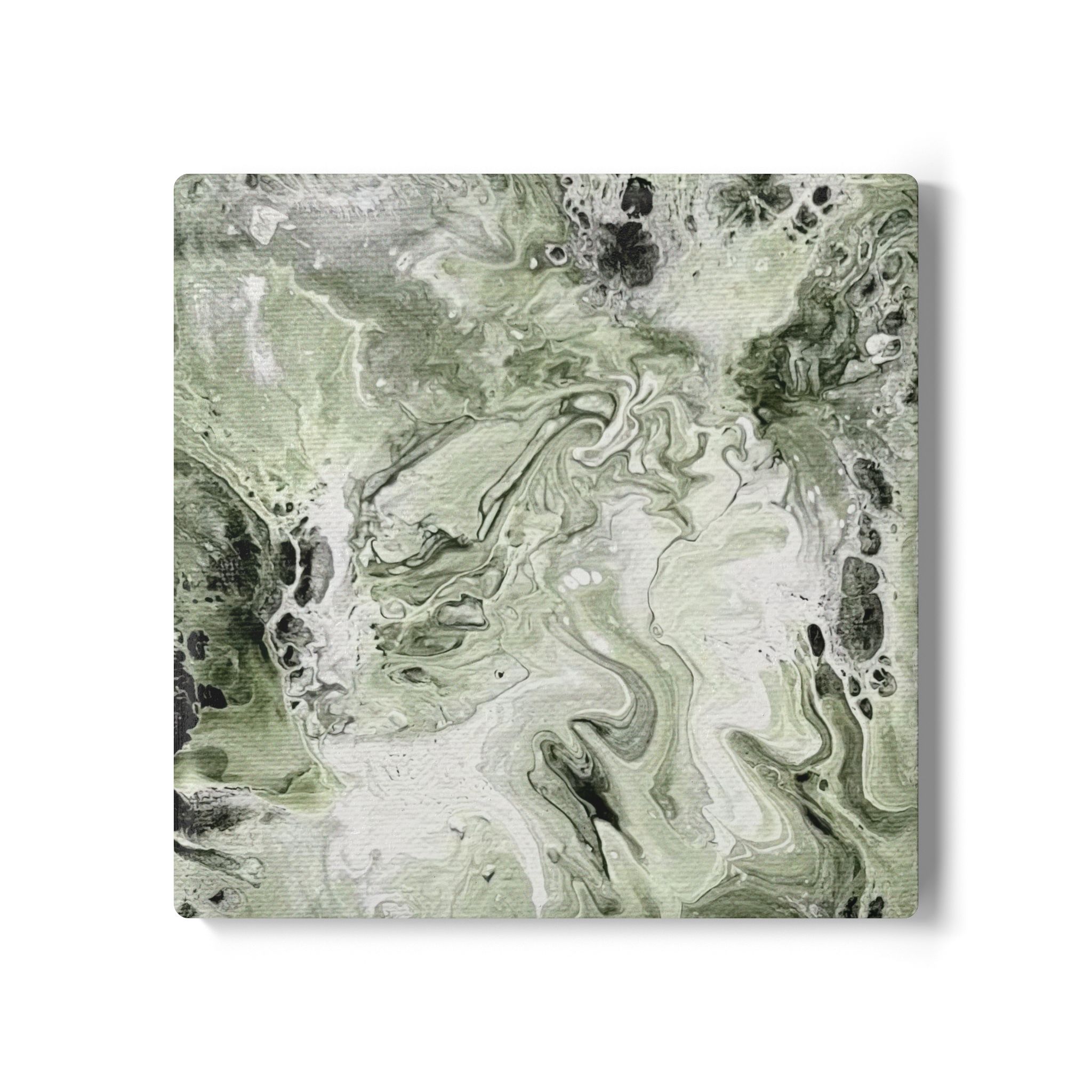 Moss Current Ceramic Coaster – Nightstand Art Collection