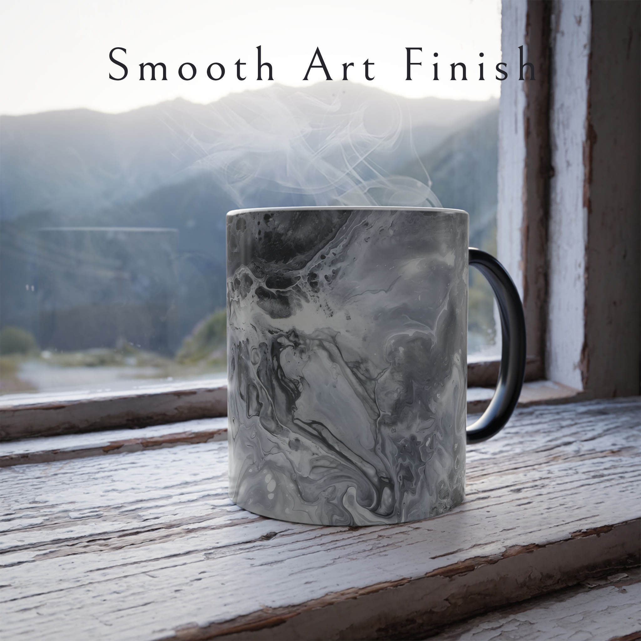 Obsidian Tide Mug + Journal Set – Nightstand Art Collection