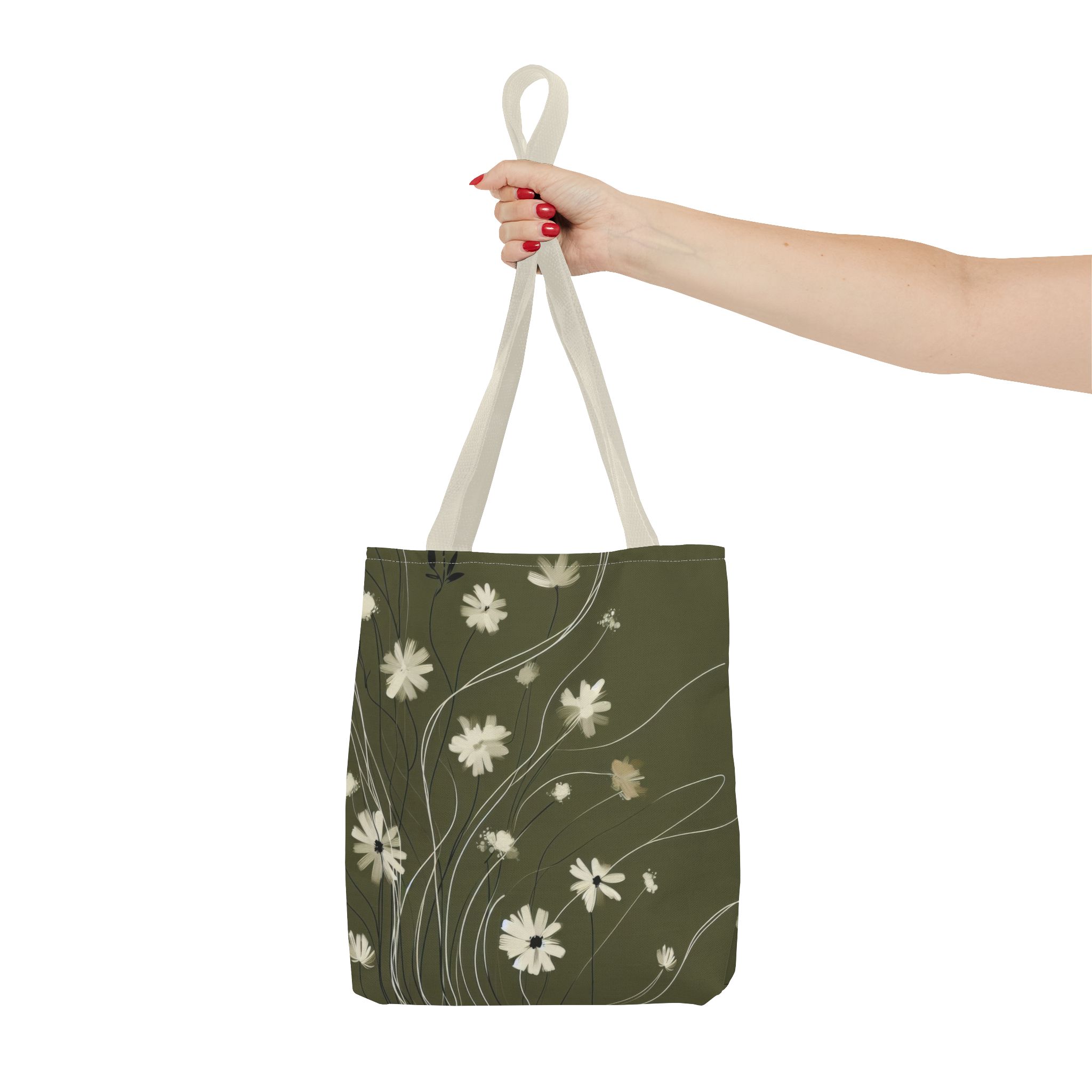 Floral Tote Bag – Olive Meadow