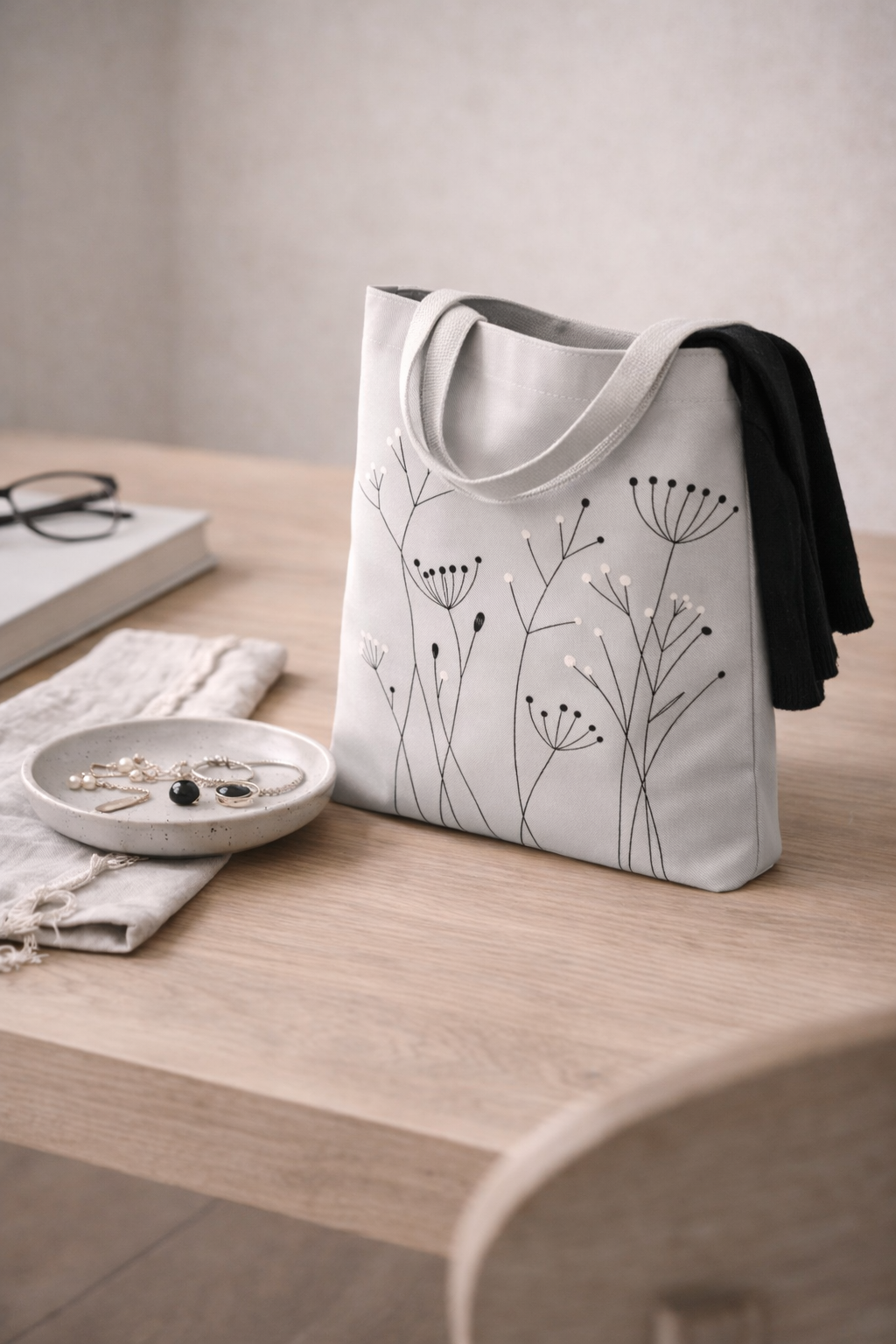 Botanical Tote Bag – Stone & Stem