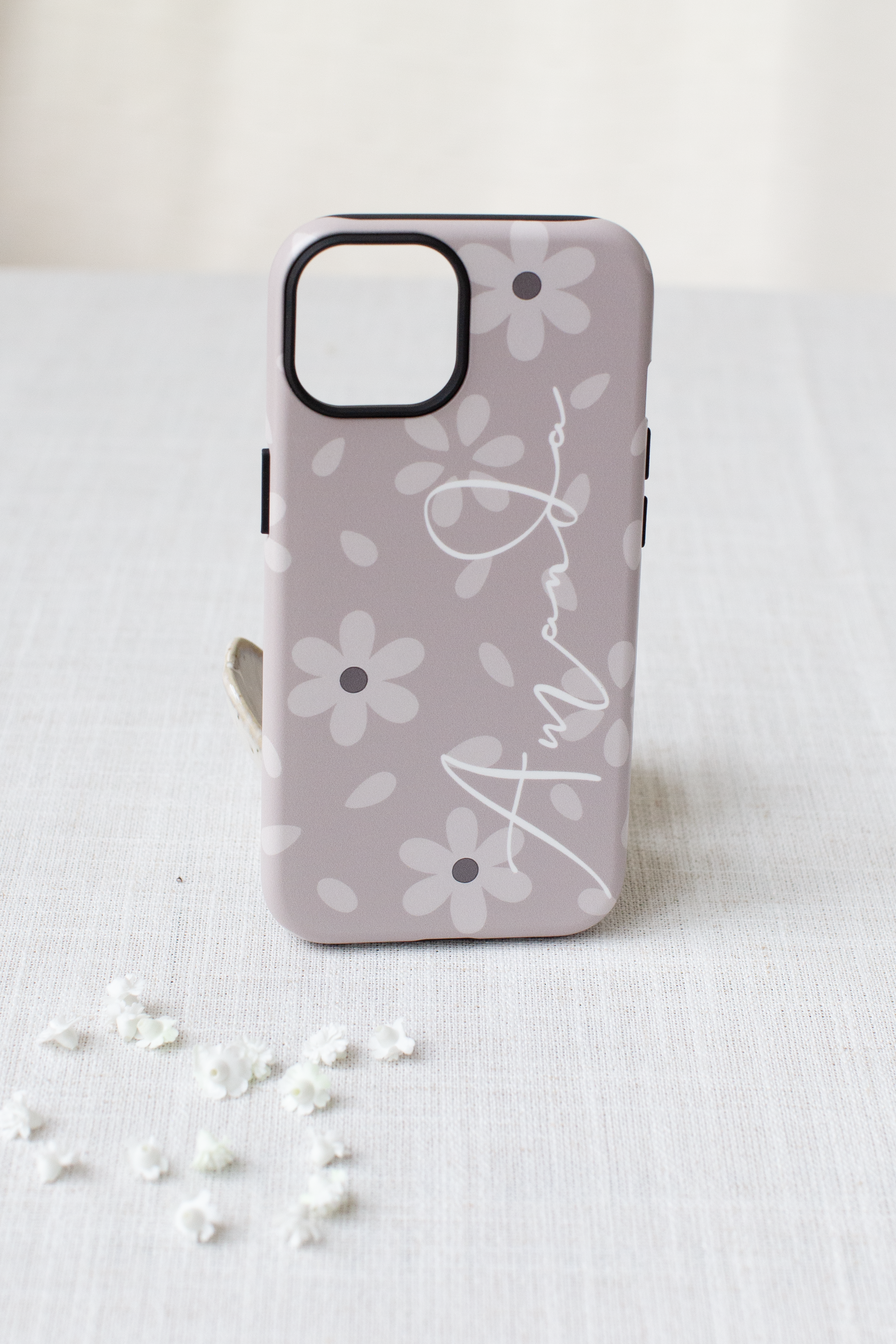 Personalized Floral Phone Case – Petal & Linen Personalized Floral Phone Case – Petal & Linen