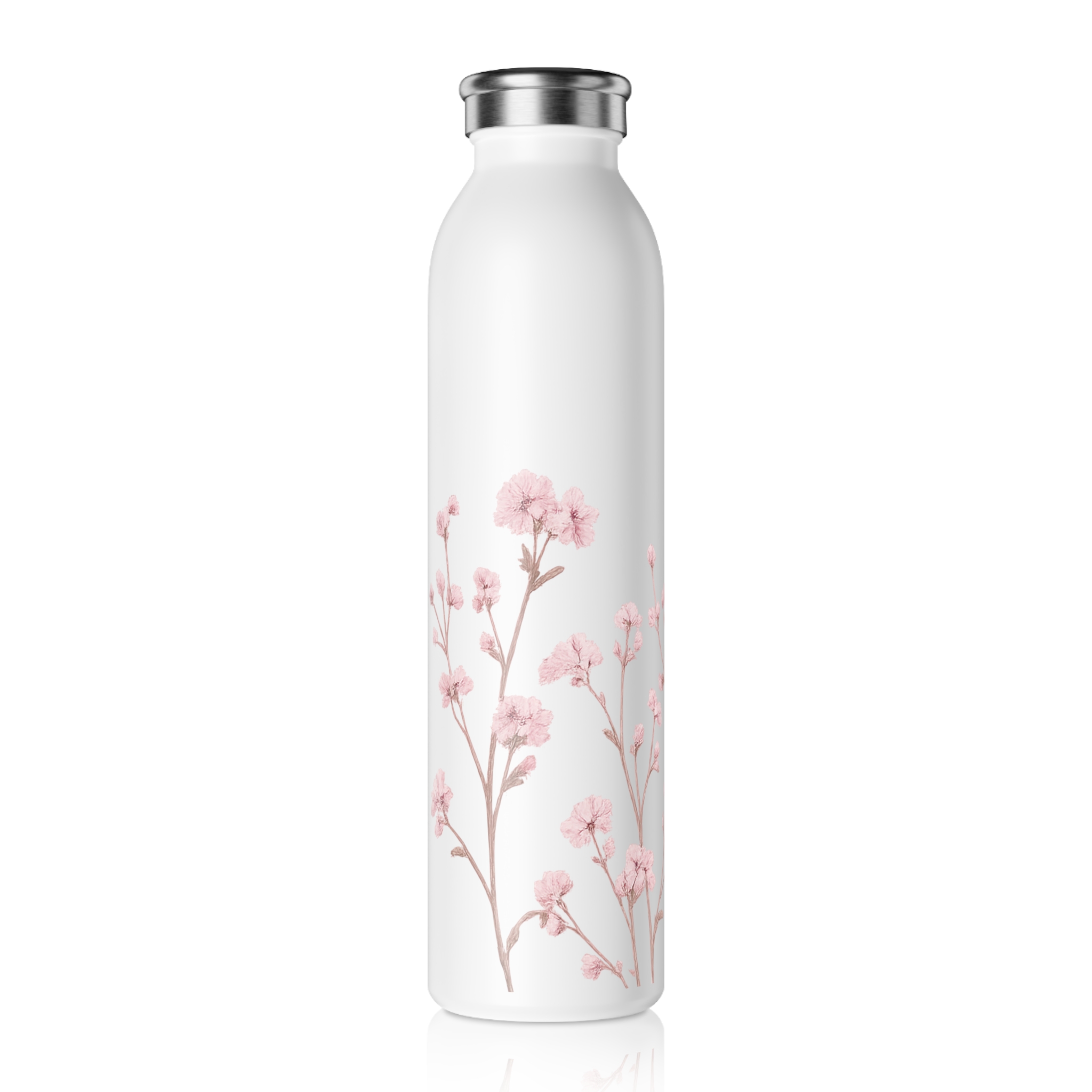 Botanical Slim Stainless Steel Water Bottle – Plant & Bloom