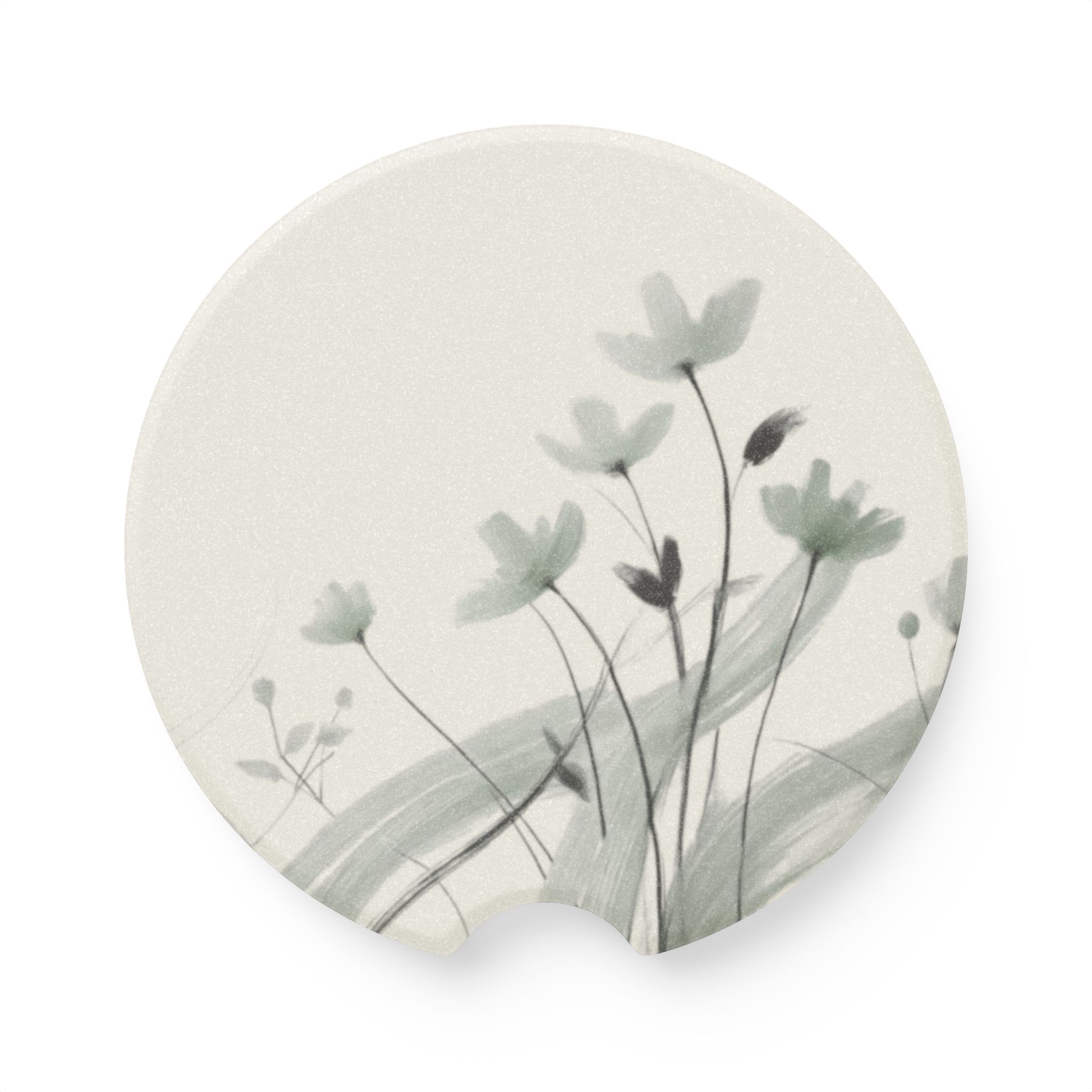 Sage Wildflower Petite Soapstone Coaster