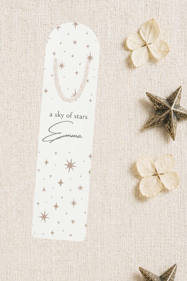 Personalized Graduation Next Chapter Metal Bookmark – Sky of Stars