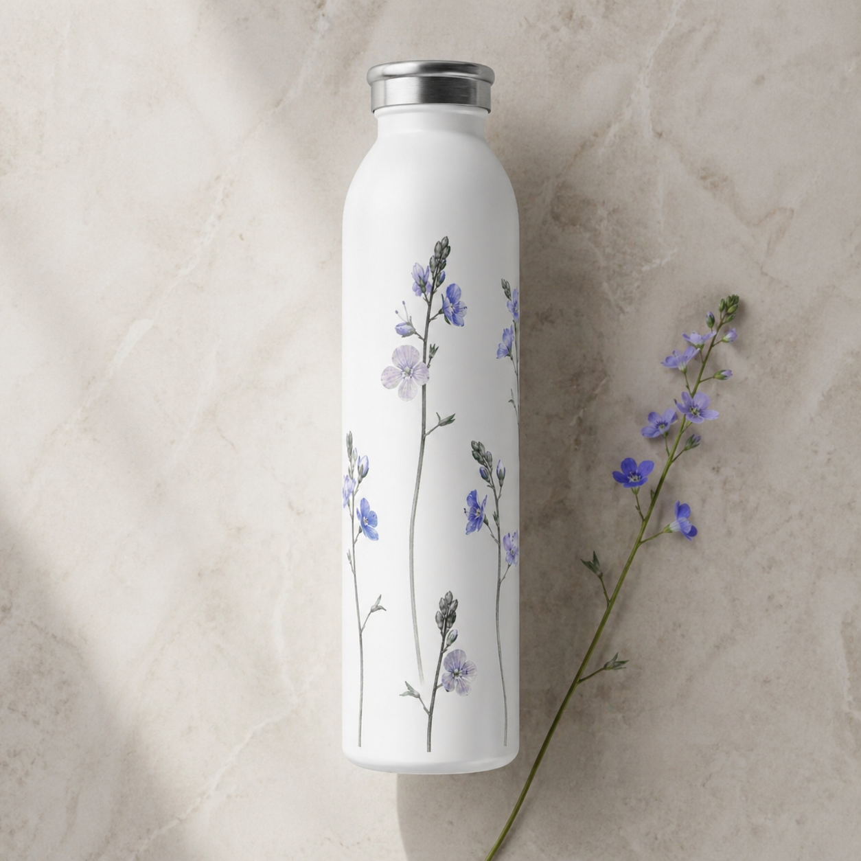 Botanical Slim Stainless Steel Water Bottle – Speedwell