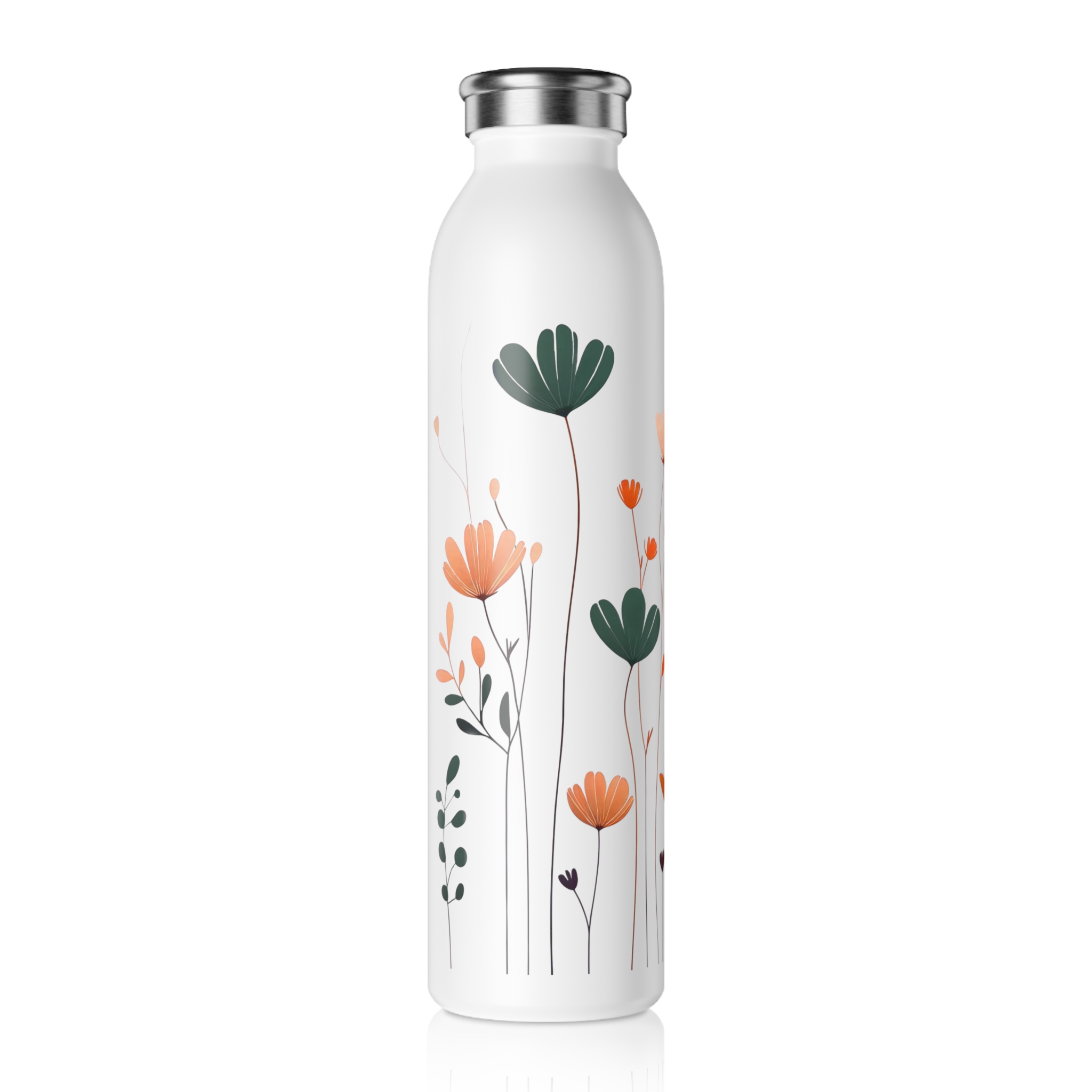 Personalized Wildflowers Along the Way Slim Water Bottle